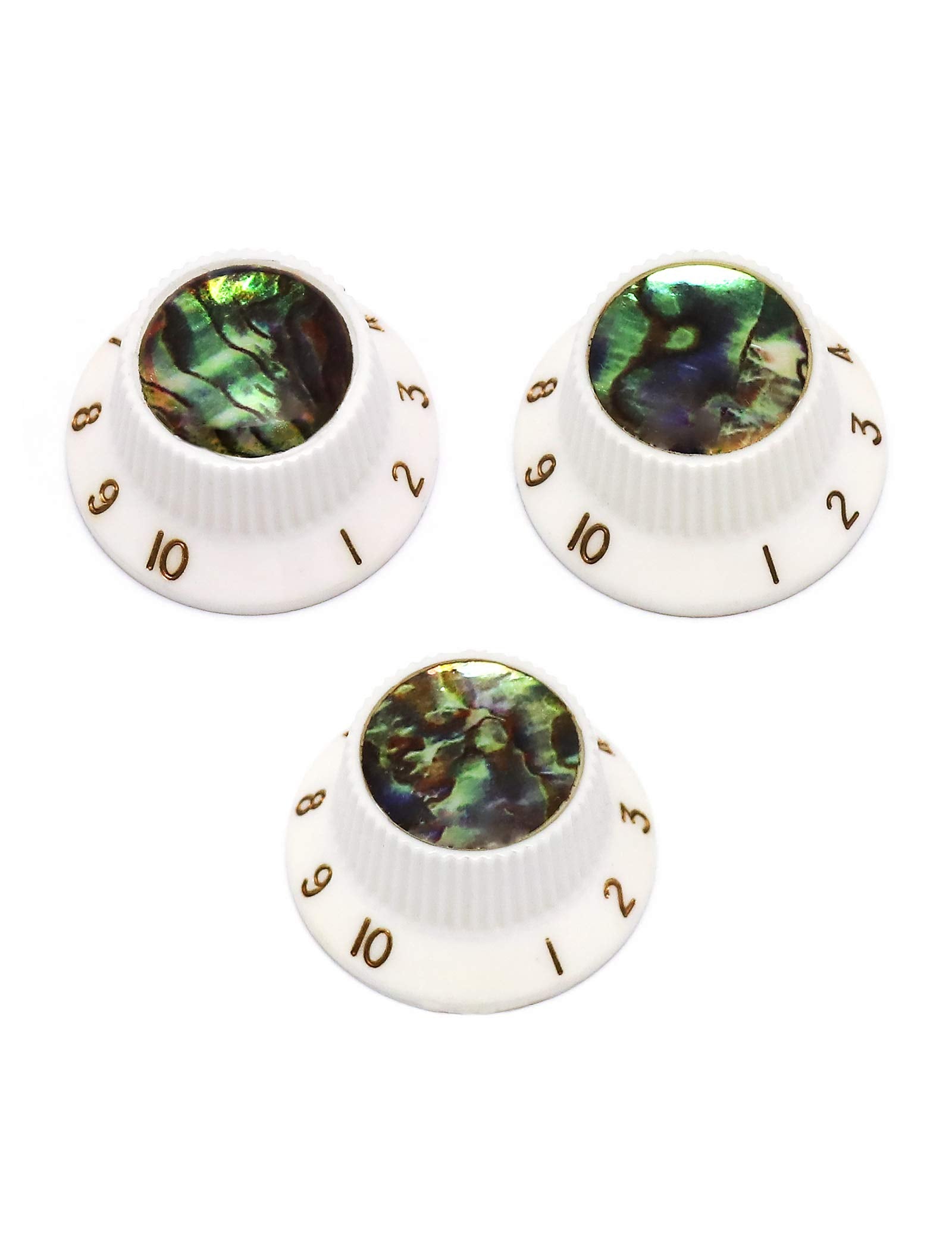 Rubatone Guitar Knobs Abalone Top Speed Control Knobs 6Mm Shaft Pots Volumn Tone Knobs Compatiable With Strat Stratocaster Elect