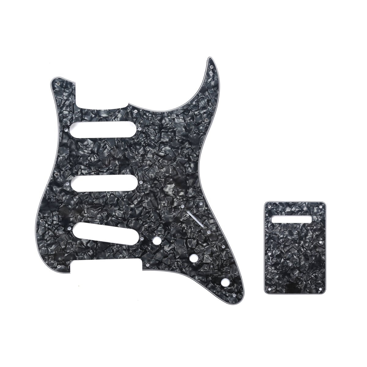 Musiclily SSS 11 Hole Strat Electric Guitar Pickguard and BackPlate Set for Fender US/Mexico Made Standard Stratocaster Modern S
