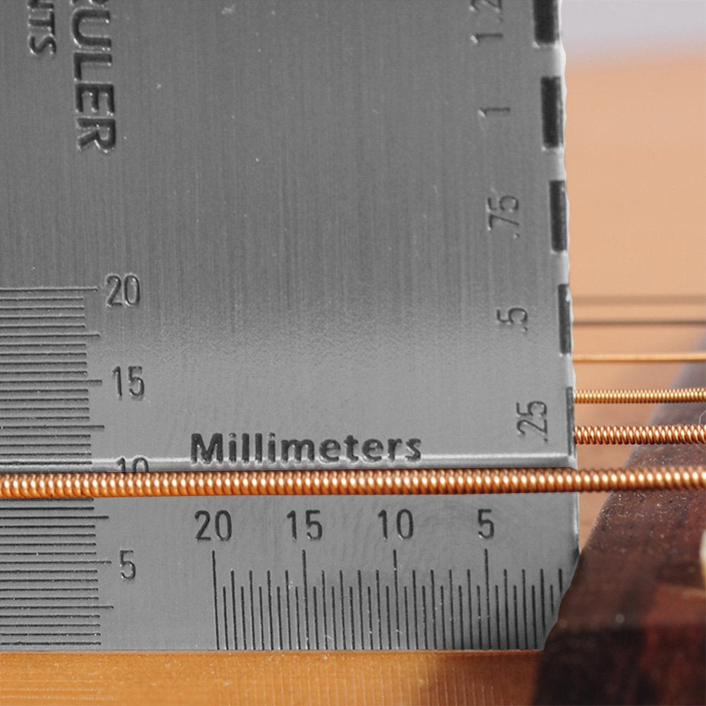 Highlighted Interval Ruler Timesetl 2Pack Stainless Steel Feeler Gauge Dual Marked Metric And ...