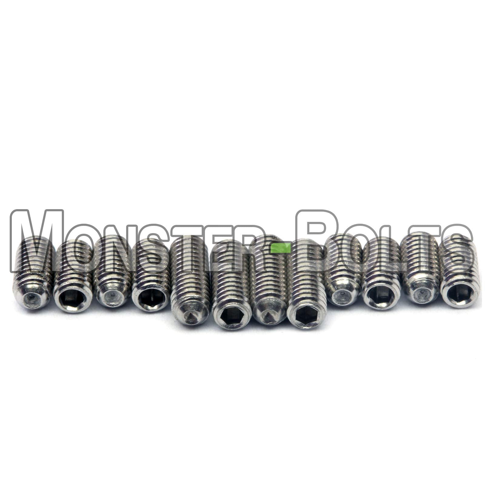 MonsterBolts - M3 x 6mm & 8mm Guitar Saddle Bridge Height Adjustment Screws Metric (MIM), Stainless Steel, 12 Pack