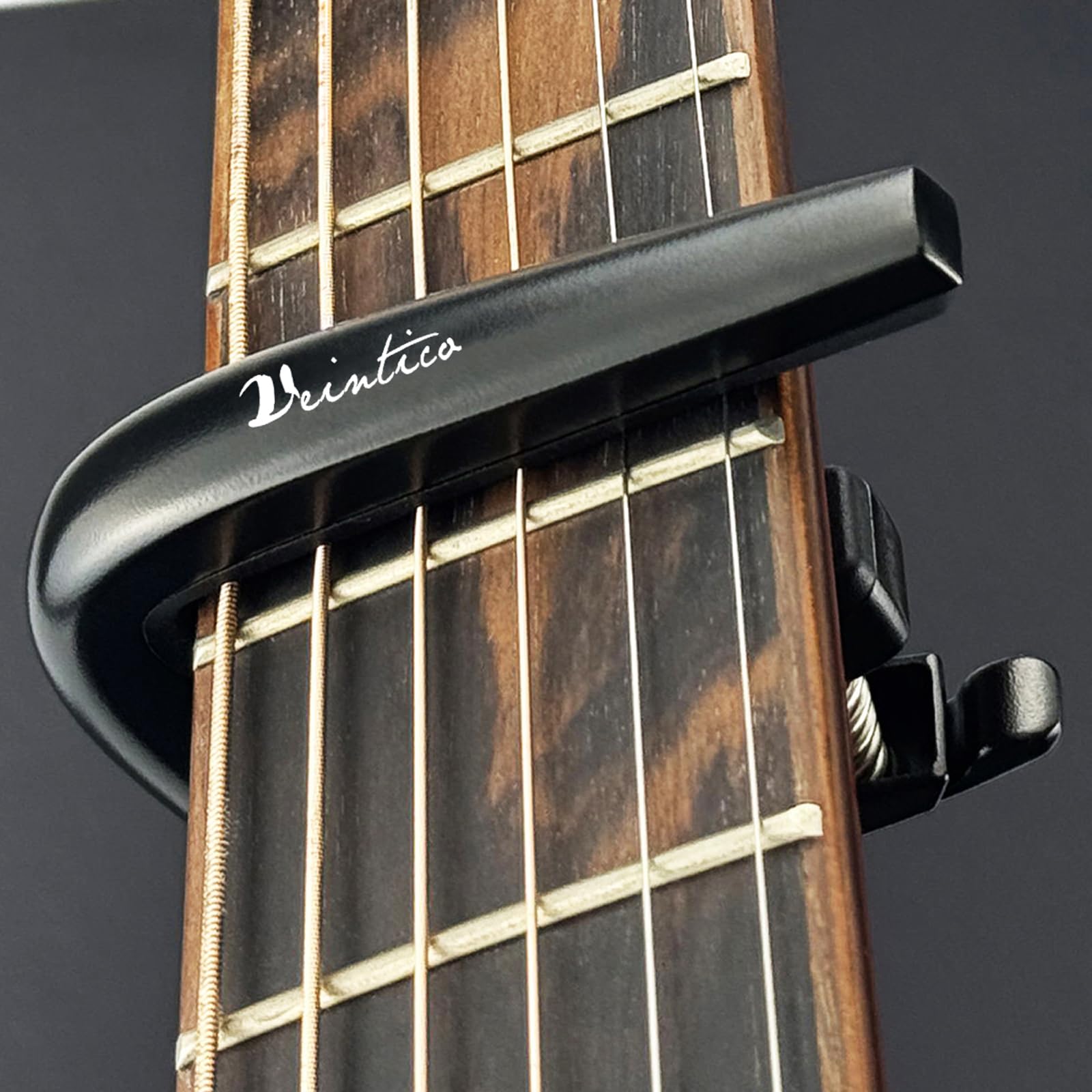 VEINTICO High-end Pro Guitar Capo for 6 Strings Acoustic and Electric Guitars with Quick Lock Performance-Black