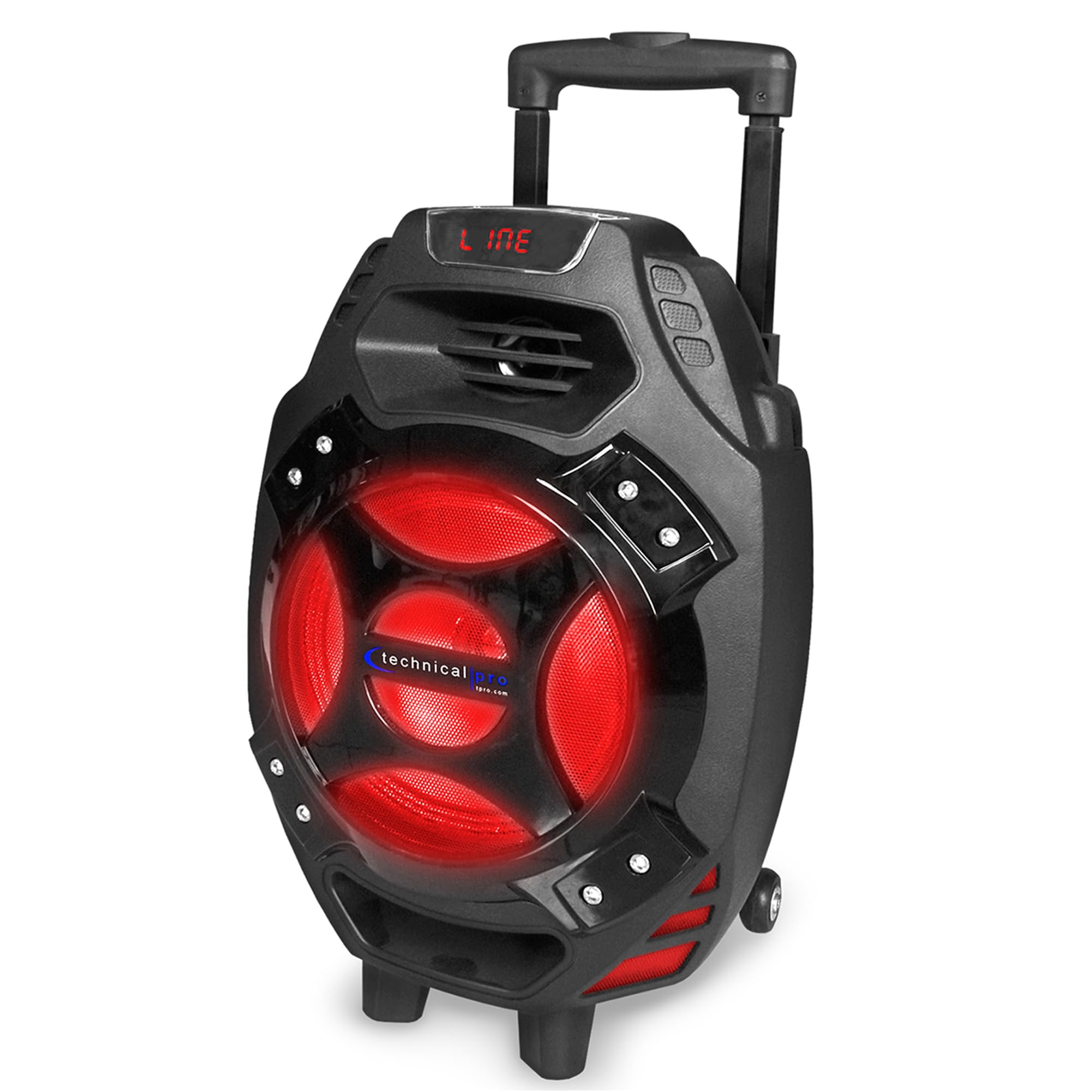 Technical Pro 600 Watts Rechargeable Bluetooth Speakers With Built-In Battery, Usb, Mic, Aux And Sd Card Inputs Portable Led Spe