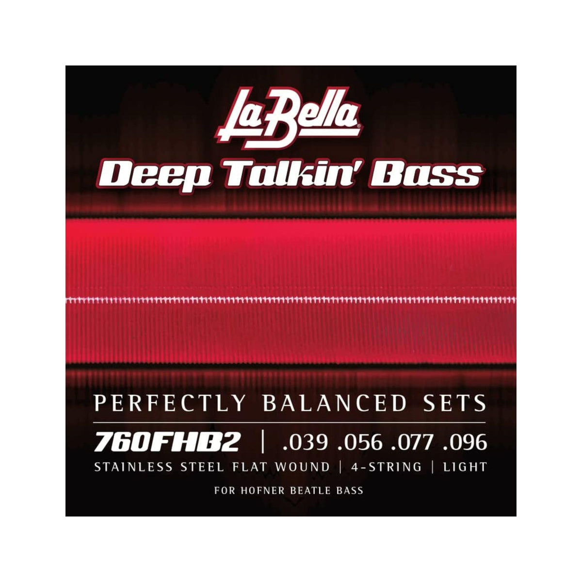 La Bella 760Fhb2 ''Beatle'' Bass Stainless Flats - 39-96
