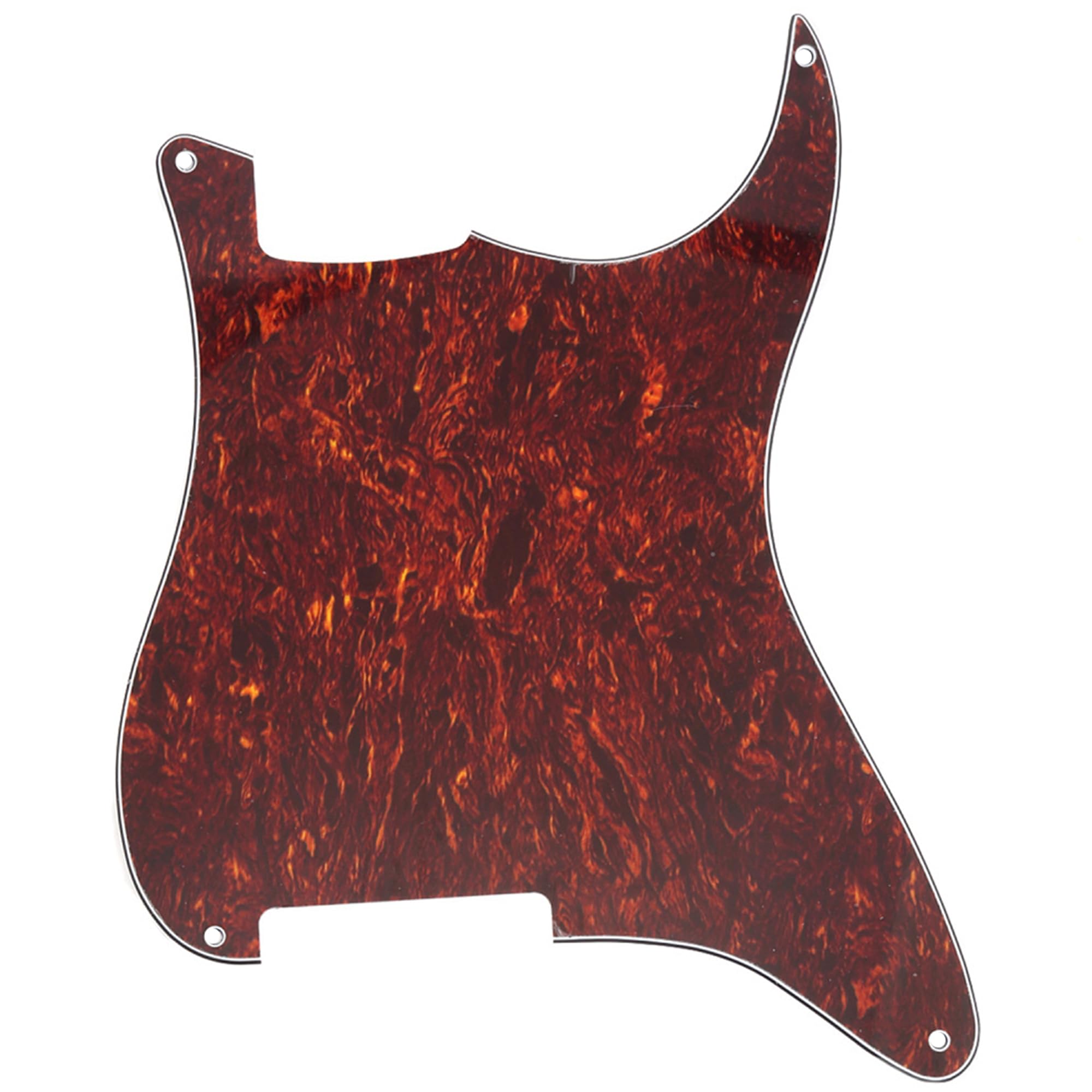 Musiclily 4 Hole Custom Guitar Strat Pickguard Blanks For Stratocaster St Style Electric Guitar Replacement, 4 Ply Red Tortoise