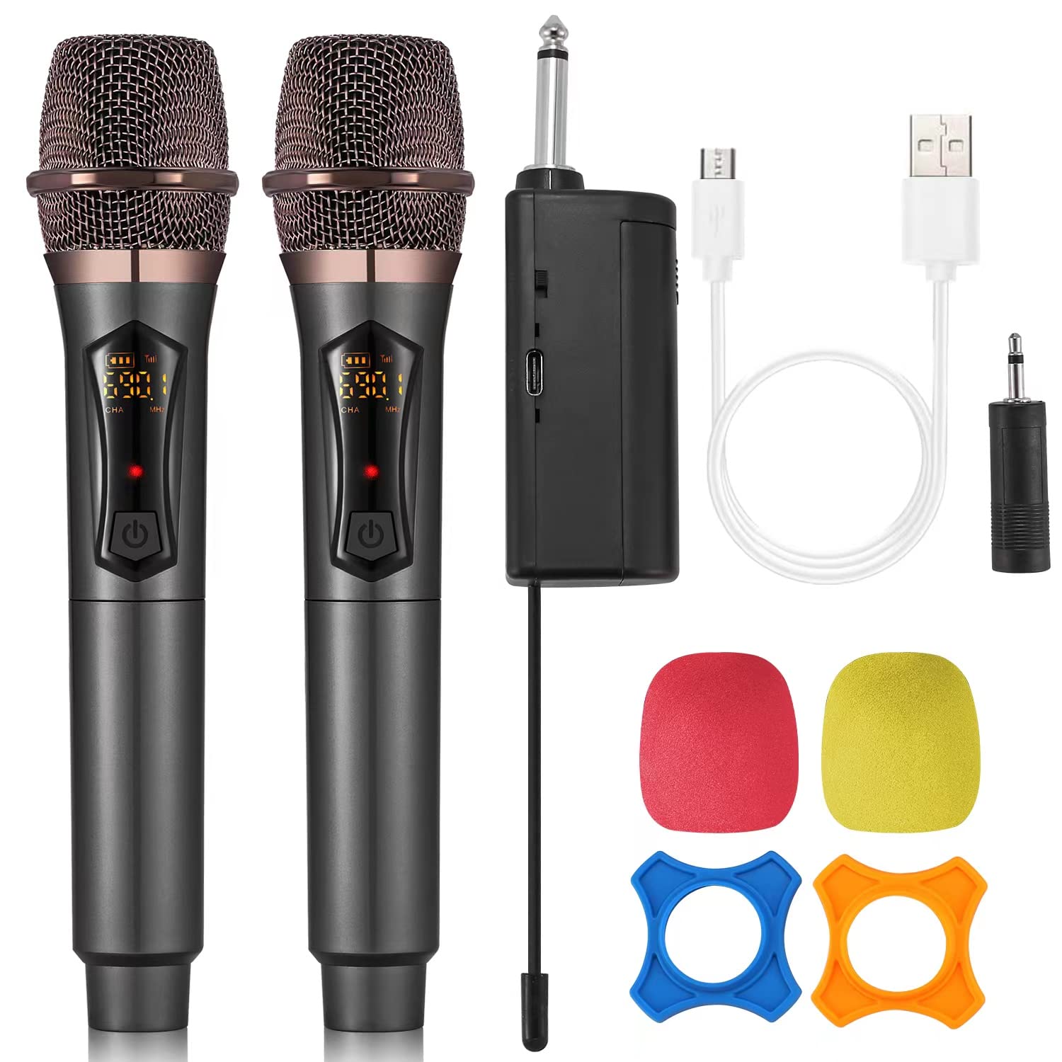 Alpowl Wireless Microphone, Karaoke Microphone With Dc-Dc Boost Conversion Module For Stable Voltage Usage, Professional Uhf Dyn