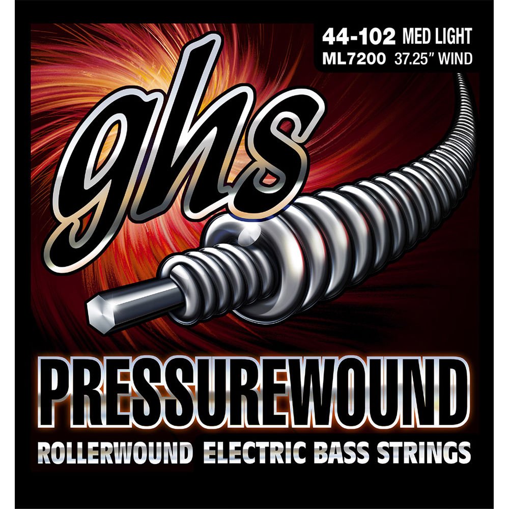 Ghs Pressurewound Bass Strings - Medium Light Set (Ml7200) - 044-102