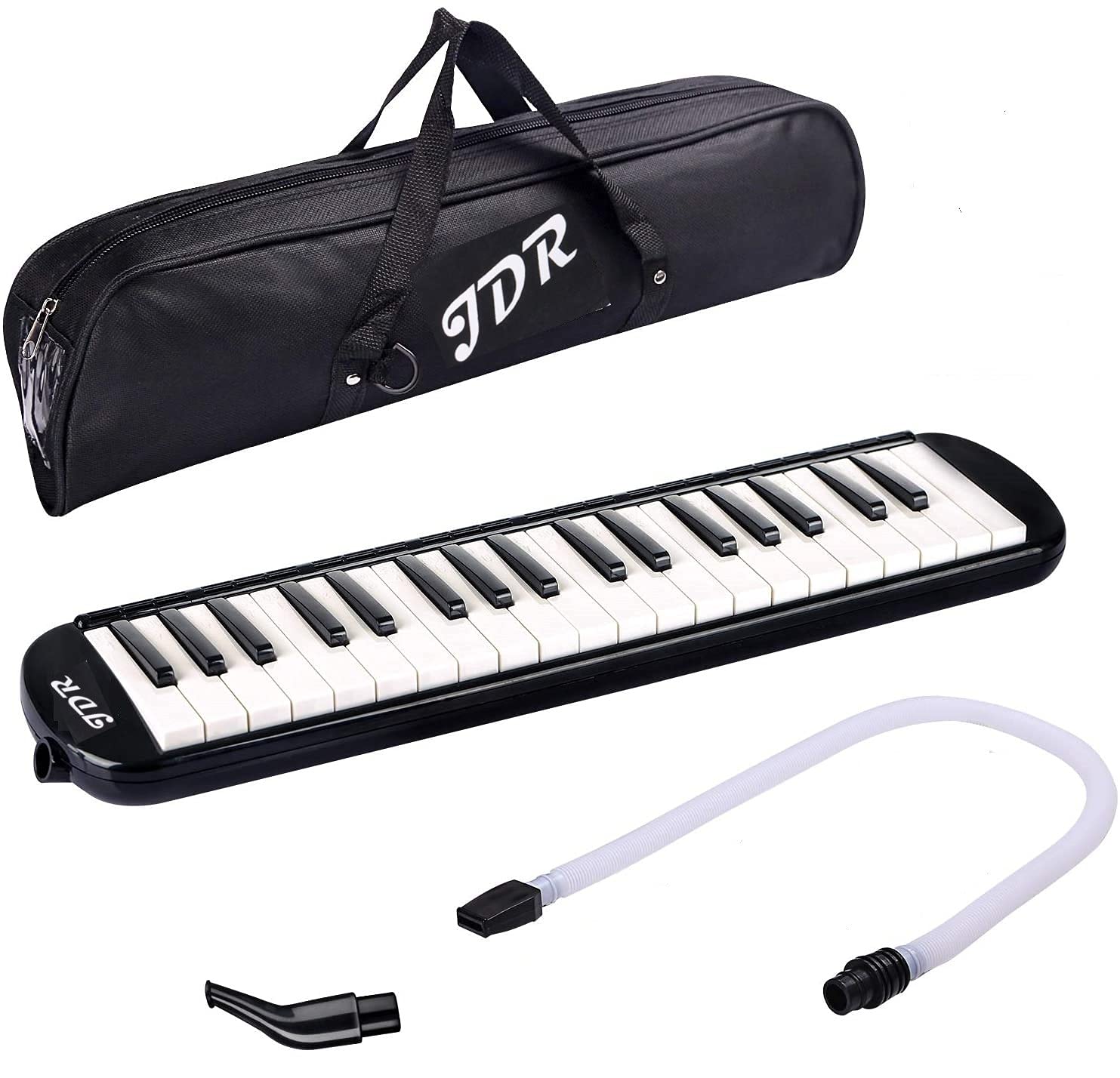 Technobuyers JDR 37 Keys Melodica for Beginner,Tubes Mouthpiece Air Piano Musical Instrument with Carrying Bag Black