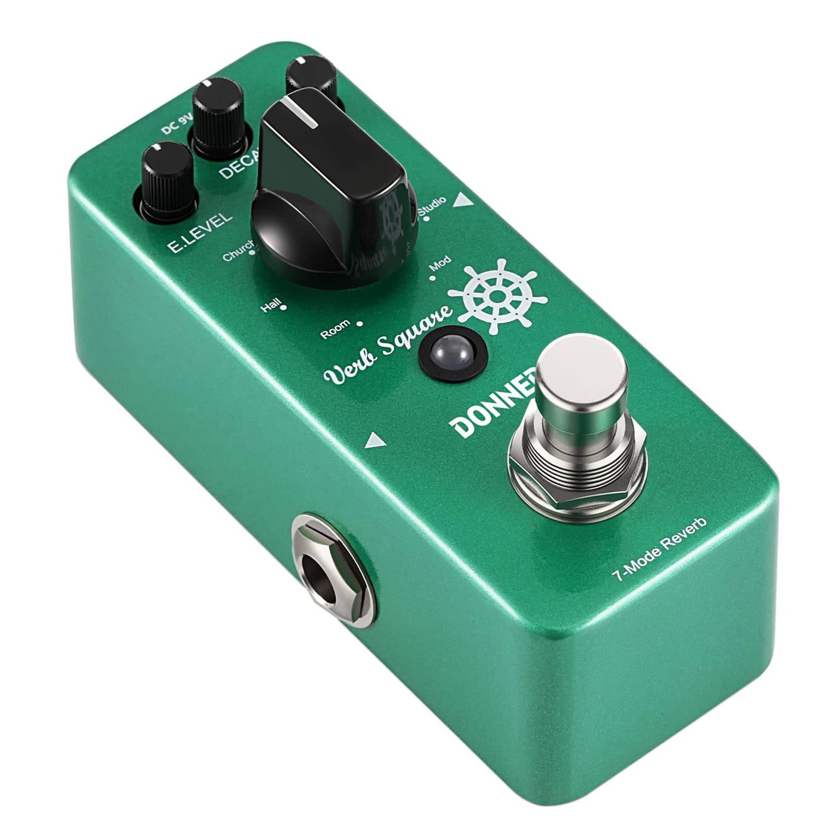 Donner Reverb Guitar Pedal, Verb Square Digital Reverb 7 Modes Room, Hall, Church, Spring, Plate, Studio, Mod, True Bypass