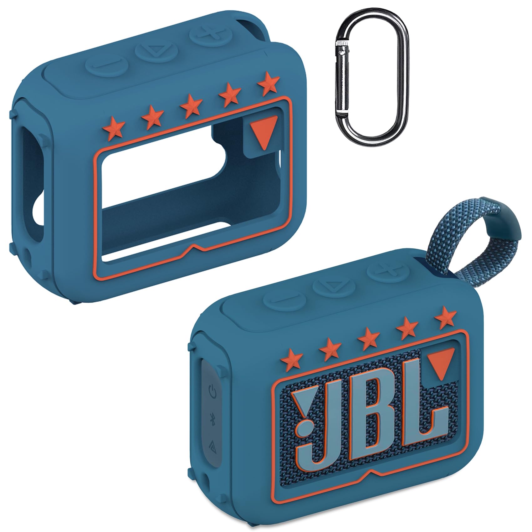 JCHPINE Silicone Cover Case for JBL Go 4 Ultra Portable Bluetooth Speaker, Protective Skin Holder for JBL Go 4 Pro Sound Bluetoo