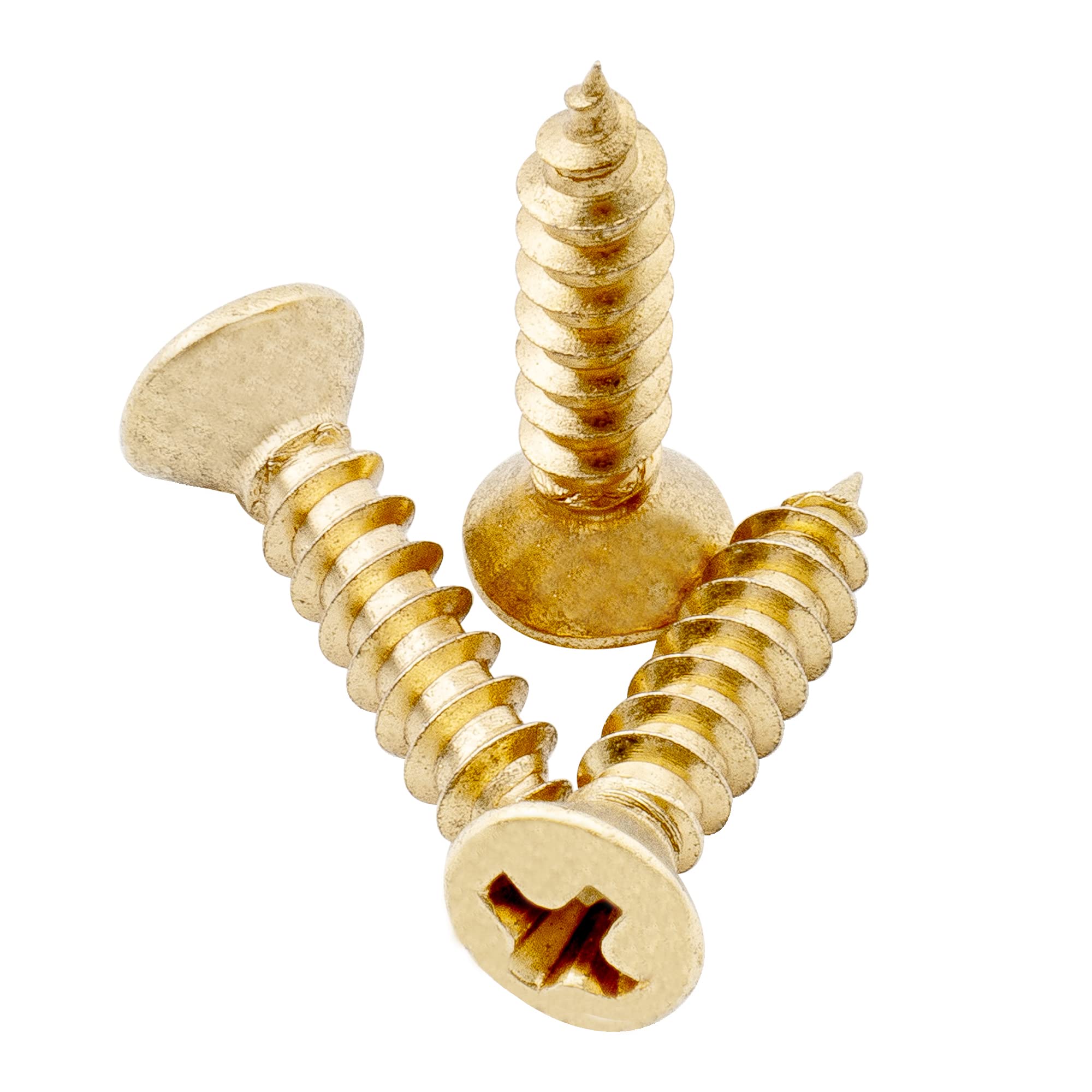 Musiclily Ultra 3x12mm Stainless Steel Pickguard Mounting Screws for Fender Stratocaster Telecaster Electric Guitar or Bass, Gol