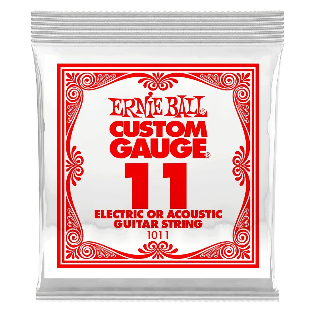 Ernie Ball .011 Plain Steel Electric Or Acoustic Guitar String