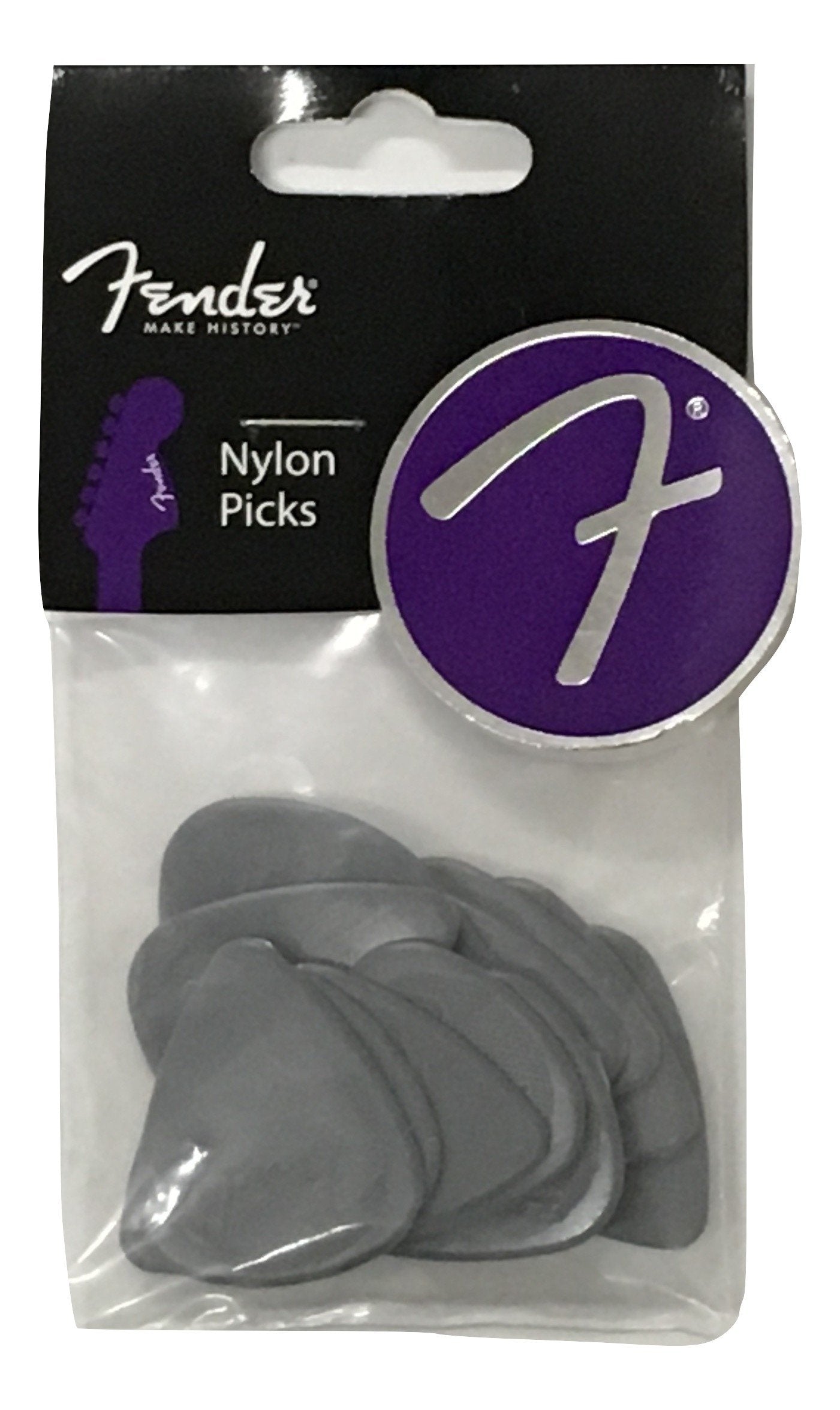 Fender Nylon Guitar Picks 351 Shape, Gray, 0.88mm, 12-Pack