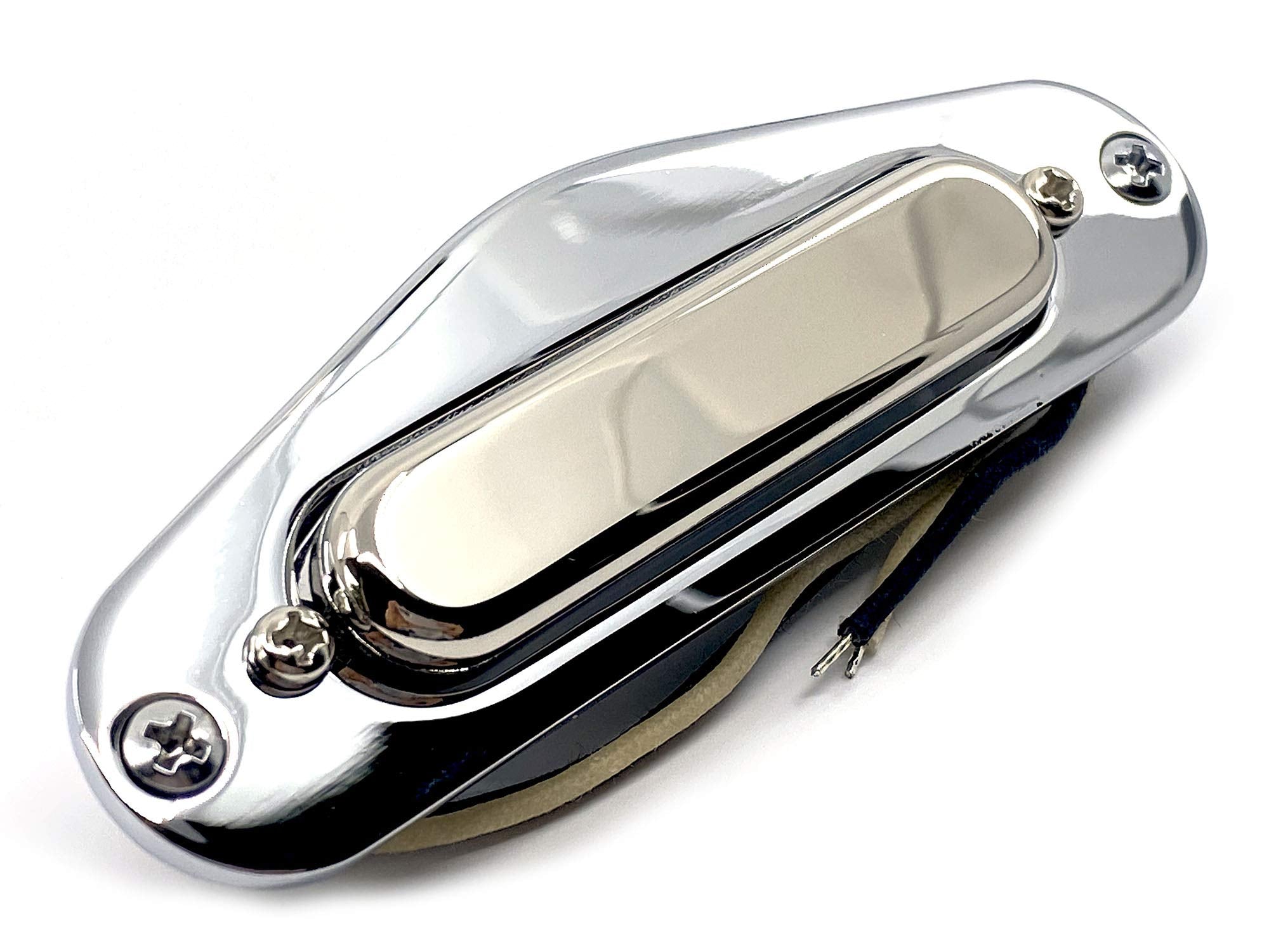 Mounting Ring With Screws For Fender Telecaster Single Coil Neck Pickup - Chrome