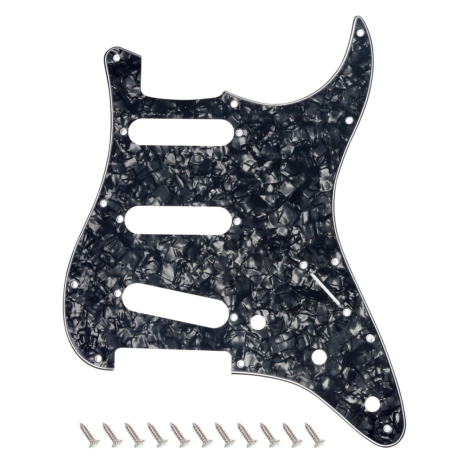 Banworks 4 Ply Strat Sss Pickguard 11-Hole Electric Guitar Pickguard Scratch Plate For Usa/Mexican Fender Modern Style Standard