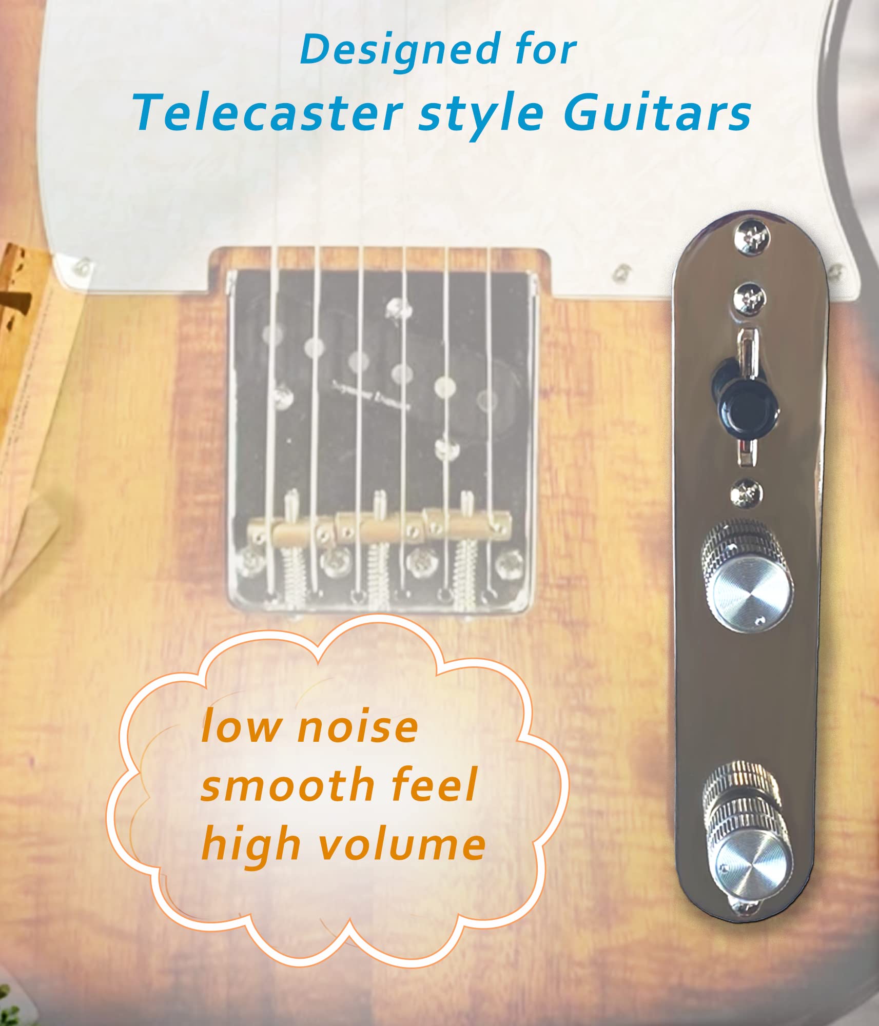 LAMSAM Prewired 9 Tone Guitar Control Plate Assembly, Loaded 3-way Blade Switch Double Push Pull Potentiometer Pot Speed Knobs t