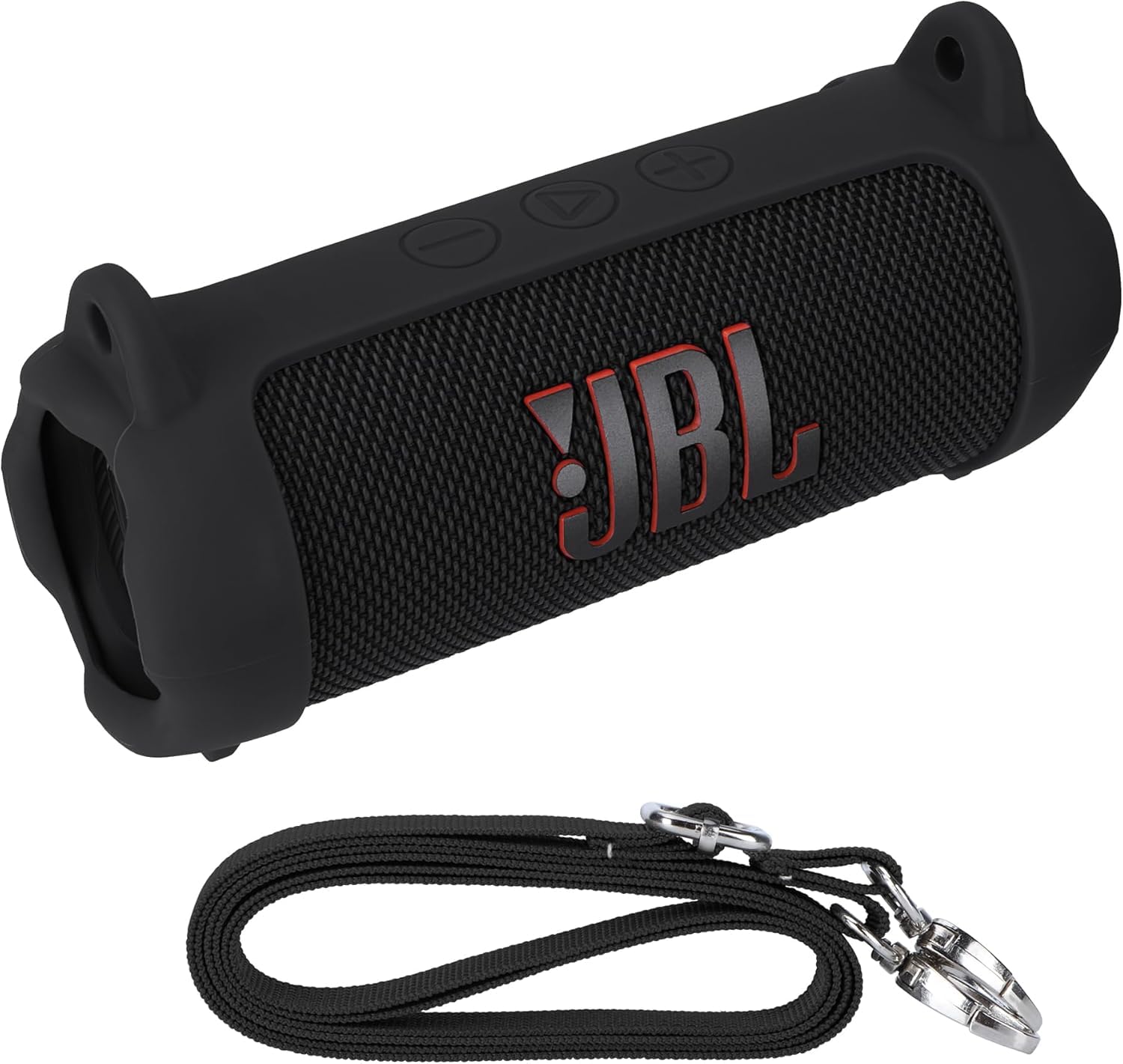 M.G.R.J Portable Carrying Silicone Case Cover For Flip 7 Wireless Portable Bluetooth Speaker With Shoulder Strap And Carabiner (