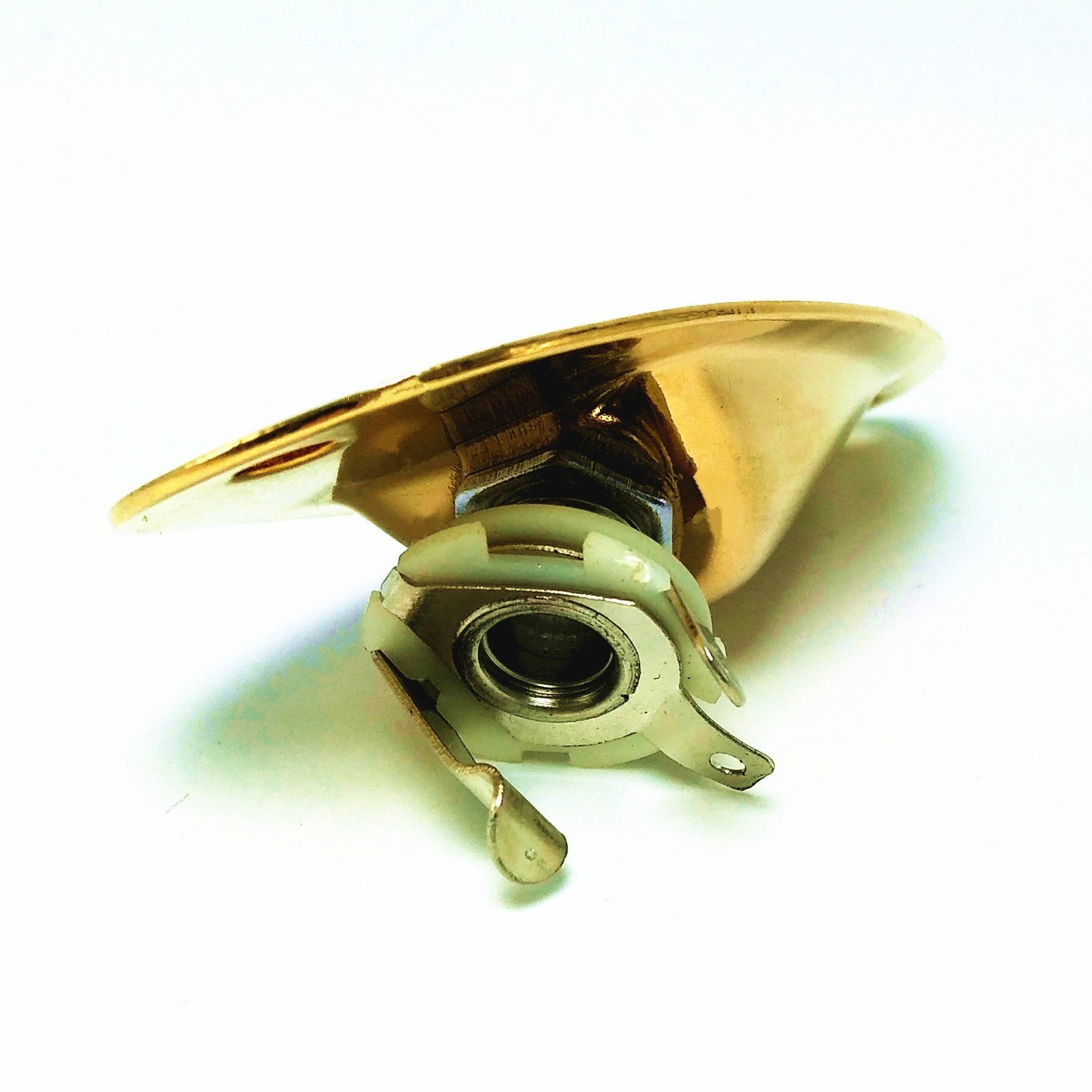 Gold Boat Input Output Jack Plate Socket With Screws For Fender Strat Guitar