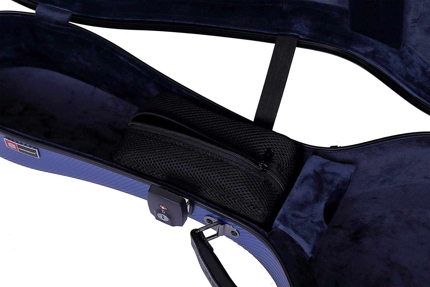 Crossrock Poly Carbon fits 4/4 Classical Guitars, Anti-Scratch Flight Case in Blue(CRF4020CBL)