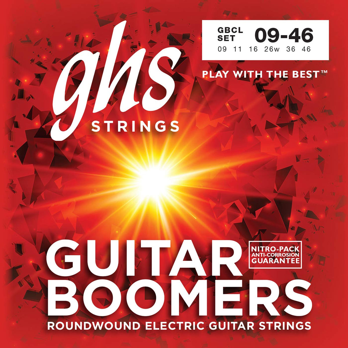 Ghs Strings Guitar Boomers Electric Guitar Strings (Gbcl Set), Custom Light, 9-46