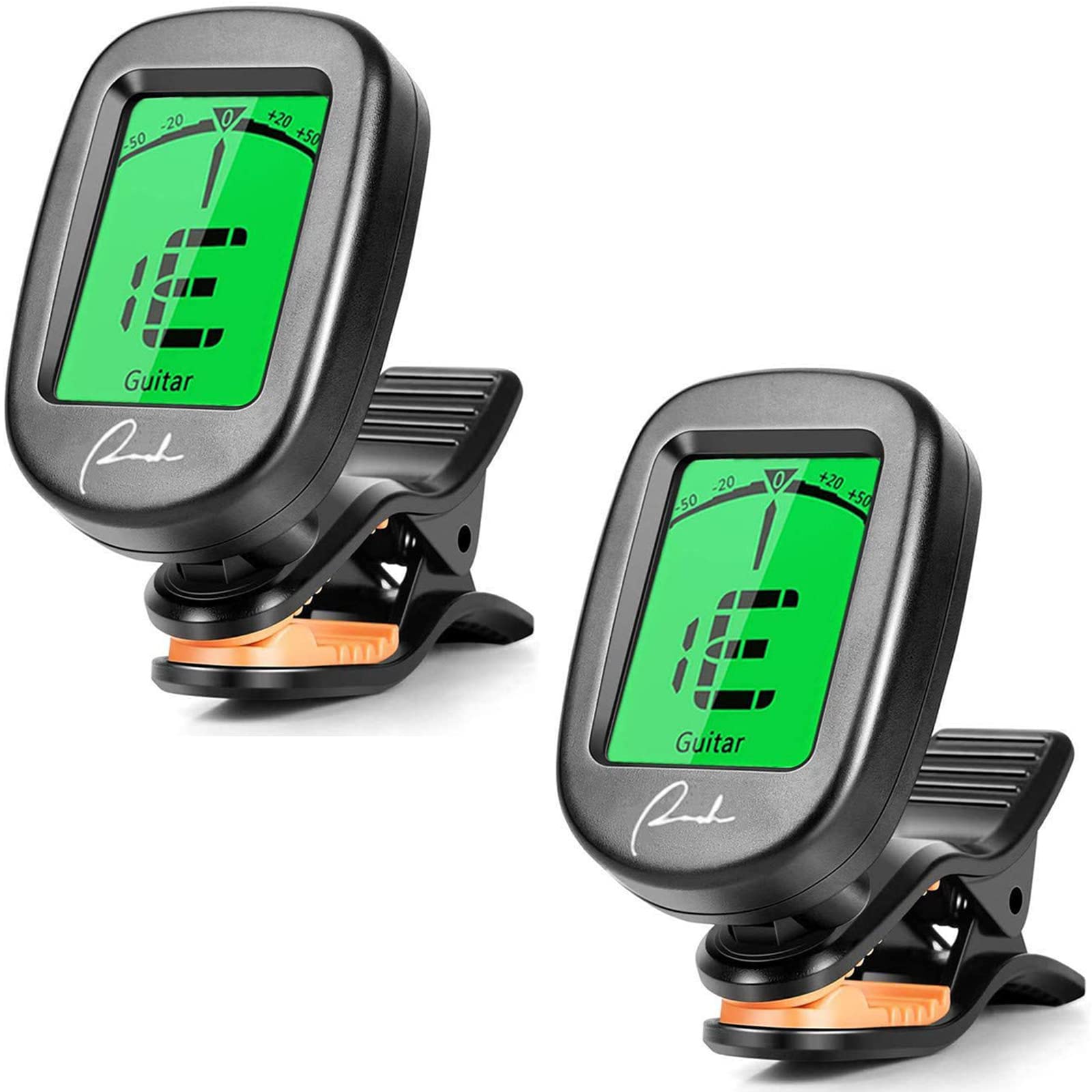 Ranch Guitar Tuner Clip On Professional for Acoustic/Electric Guitar, Ukulele, Violin, Bass, Banjo and Chromatic Tuning Modes - 