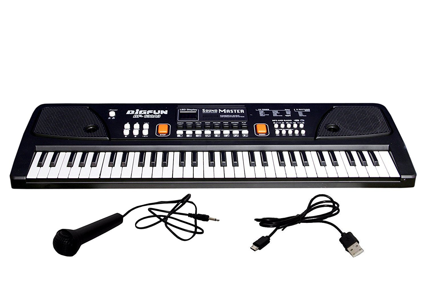 Newstar Portable Electronic Keyboard Piano - 61 Keys Piano Keyboard For Beginners, With Lcd Display & Microphone Digital Piano
