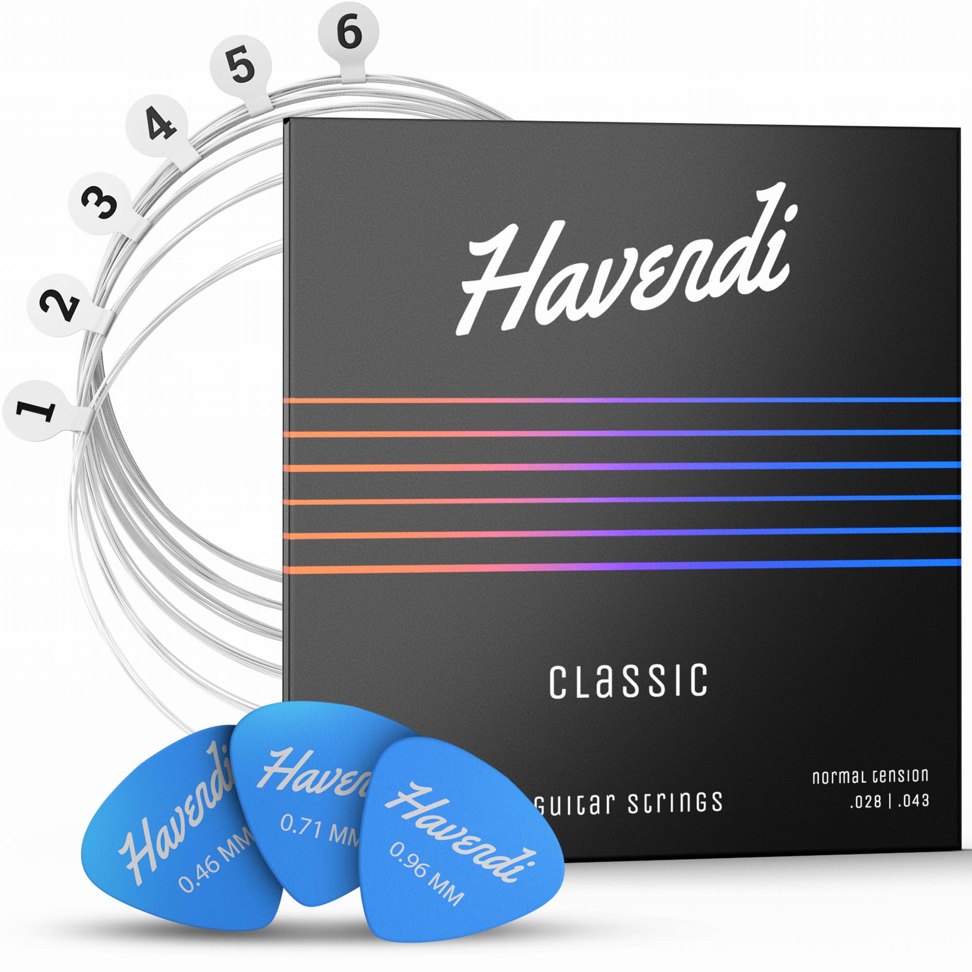 Havendia Guitar Strings For Classical Guitar - Brilliant Sound Quality Strings Made Of Nylon For Classical Guitar Coated With Si