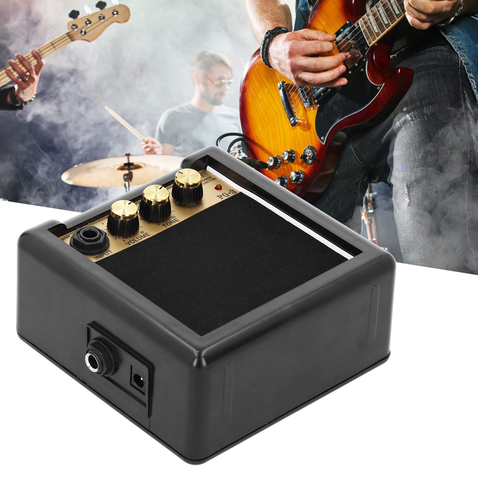Guitar Amplifier, Bass Speaker Mini Guitar Amplifier, Portable PG-3 3W for Electric Guitar Electric Bass