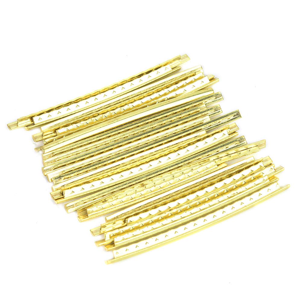 Brass High Strength Fingerboard Fret Wire, 24pcs/Set Electric Guitar Fret Wire, for Guitar Enthusiasts Professionals Electric Ba