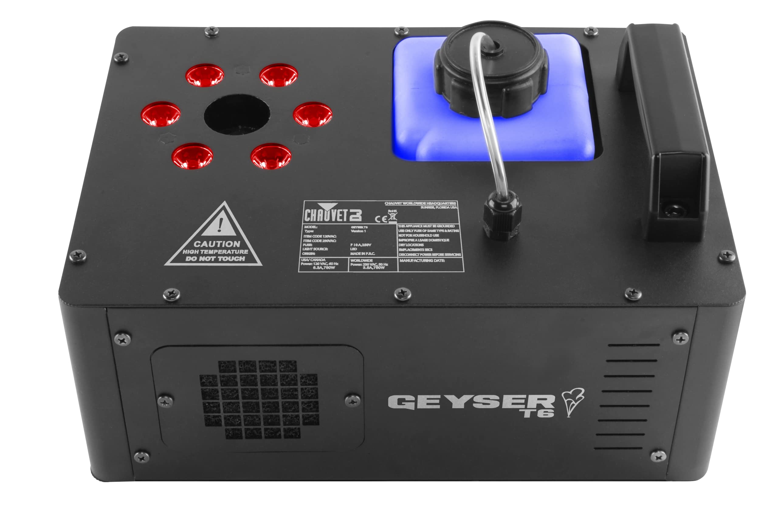 CHAUVET DJ - Geyser T6 Vertical Fog Machine | Pyrotechnic Style Fog Effect Without Toxic Chemicals or CO2 | Wireless and Timer R