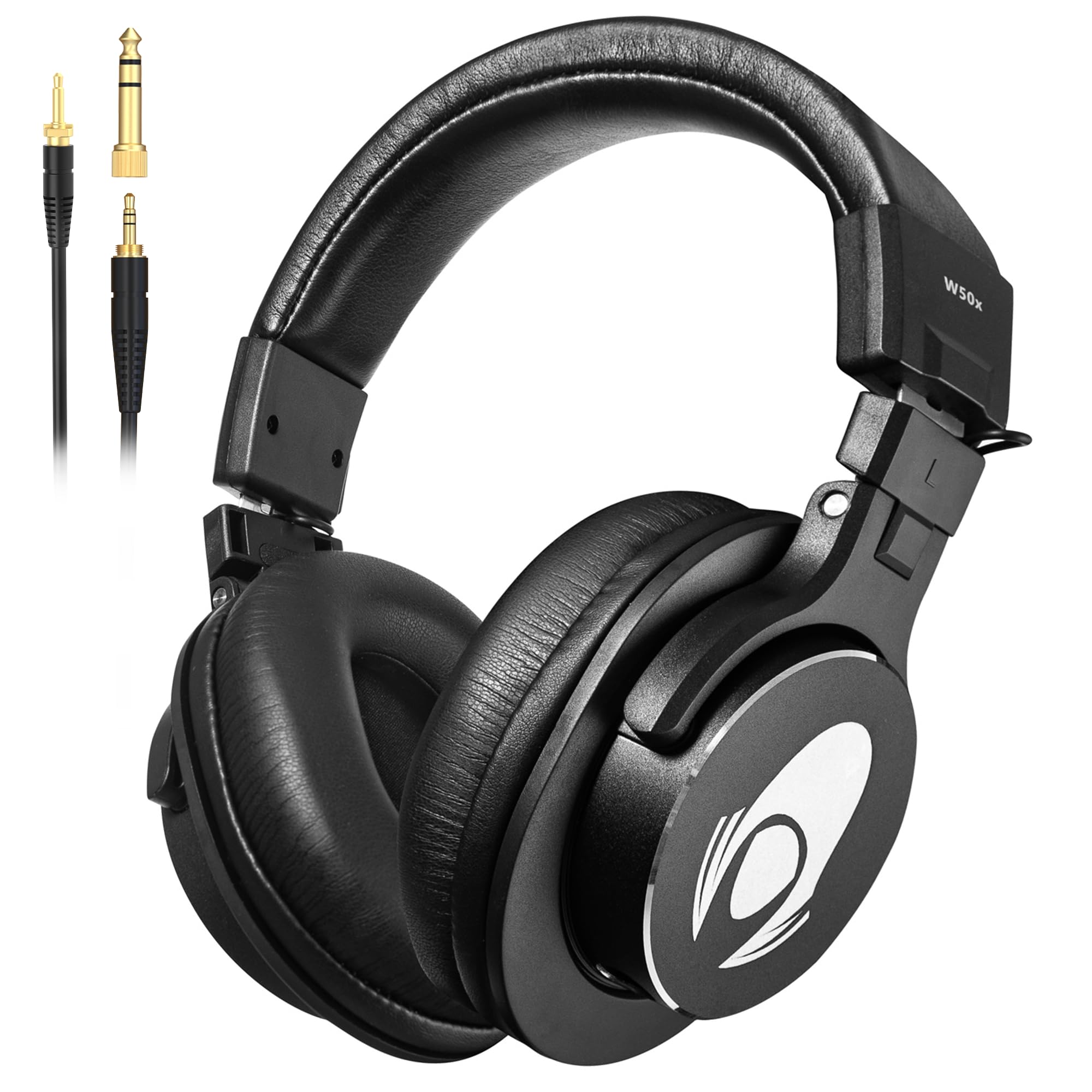 talomen Wired Over Ear Headphones Studio Monitor Podcast Closed Back Headsets with 50mm Neodymium Drivers and 1/4 to 3.5mm Jack 