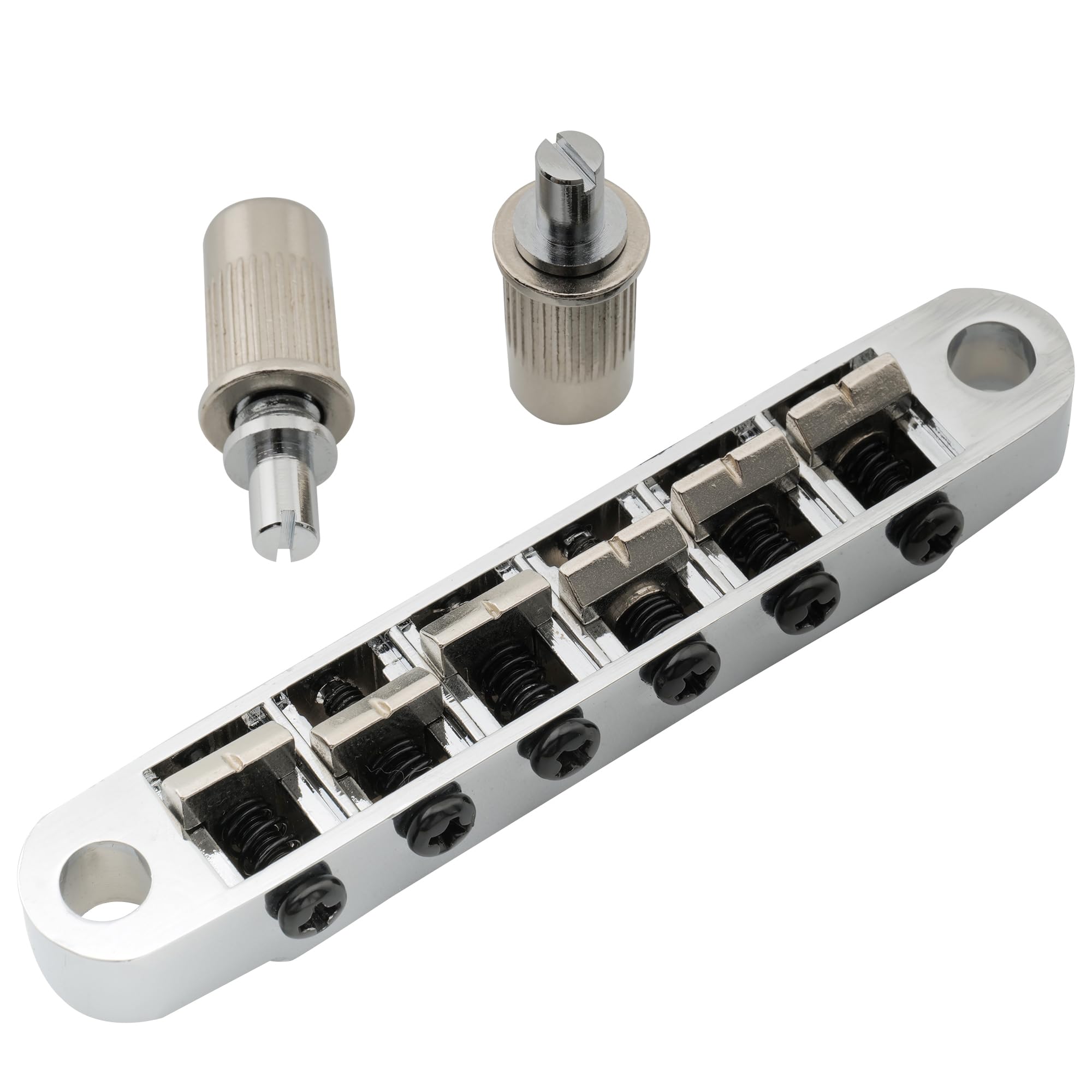 Wilkinson WOGB2 52mm (2-3/64 inch) Wide Type Tune-O-Matic Bridge for USA Epiphone Les Paul SG Style Electric Guitar, Chrome