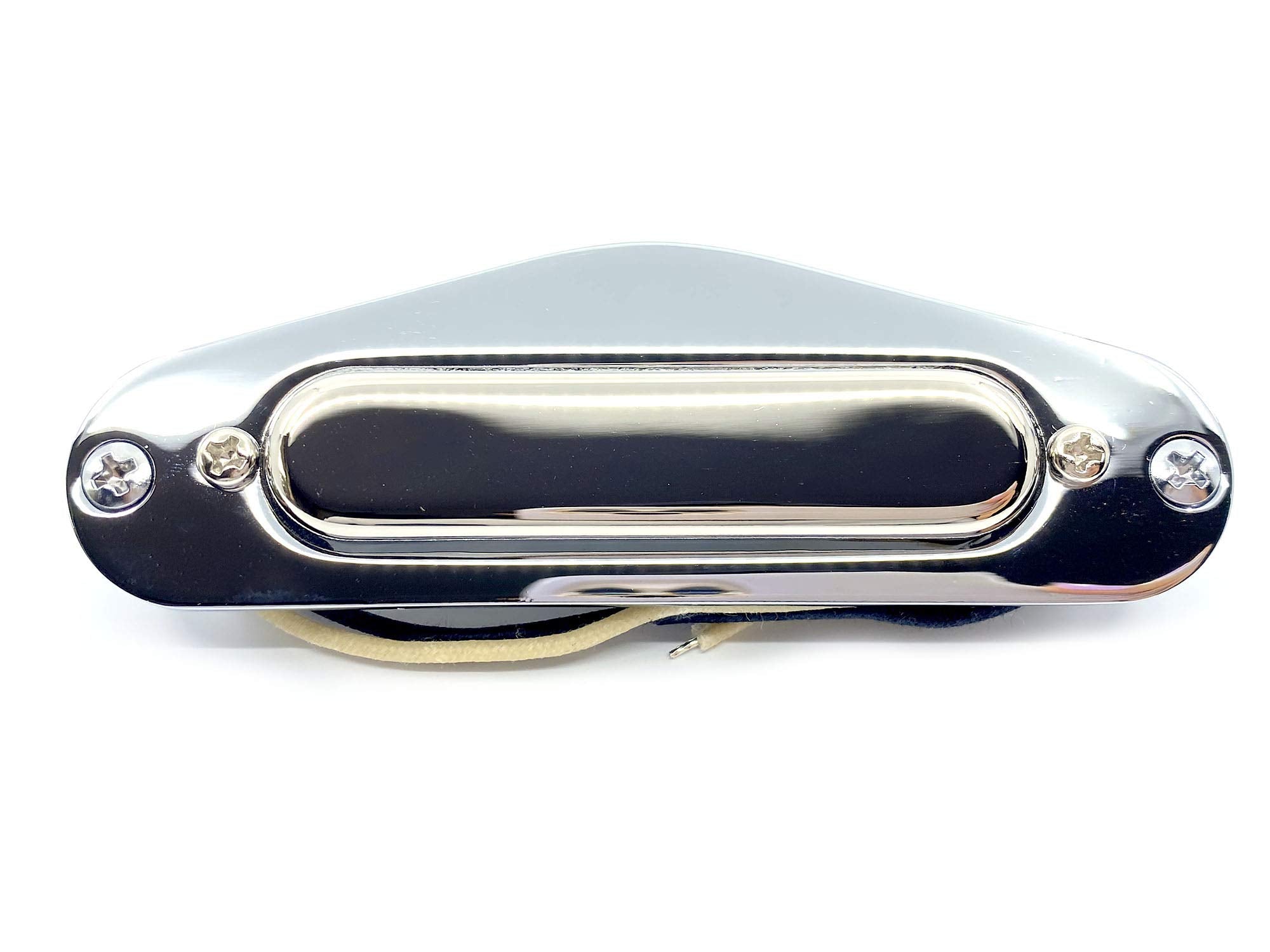 Mounting Ring With Screws For Fender Telecaster Single Coil Neck Pickup - Chrome