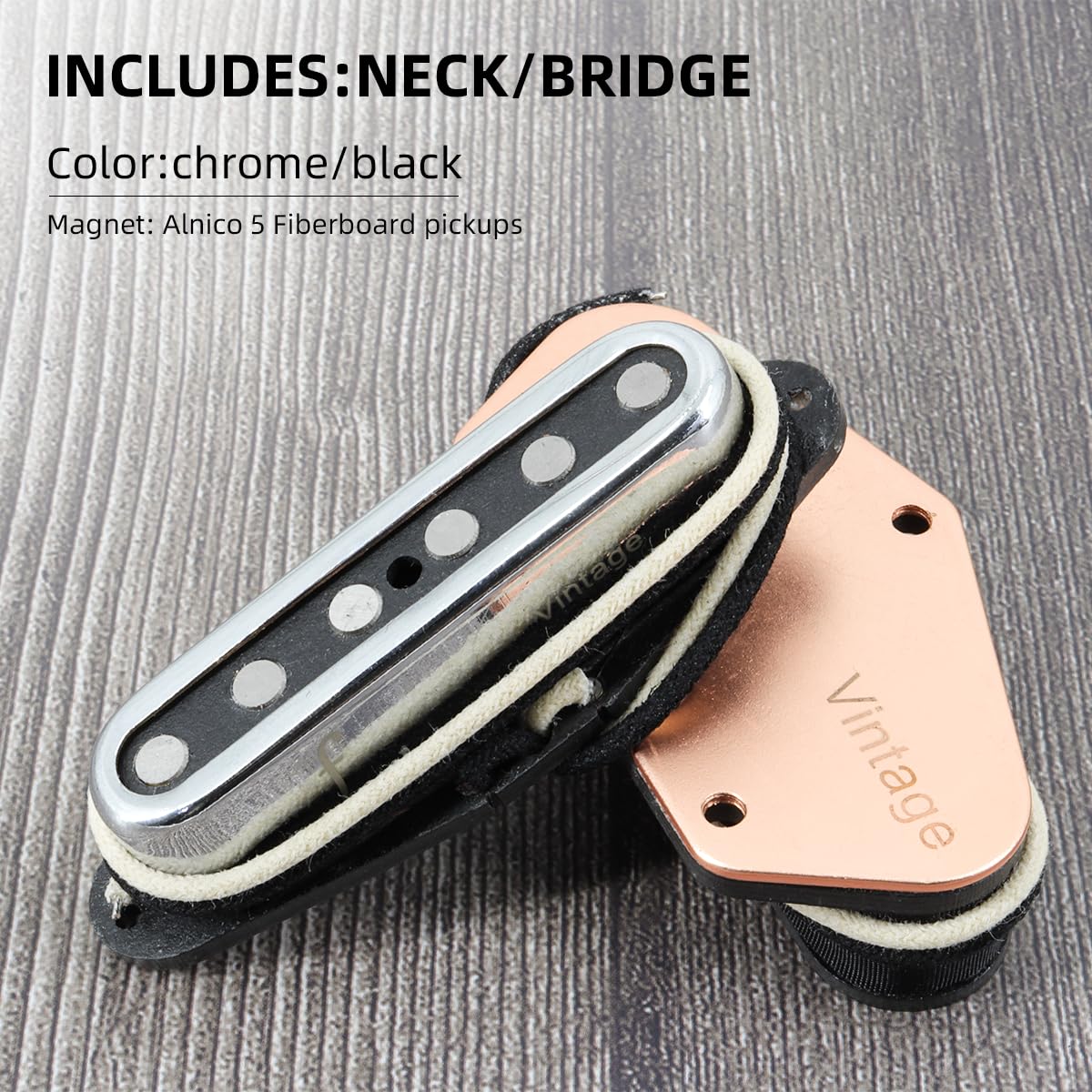 Ogdni Alnico 5 Tele Bridge Pickup & Neck Pickup Tele Pickup Set Fit Telecaster Guitar Part