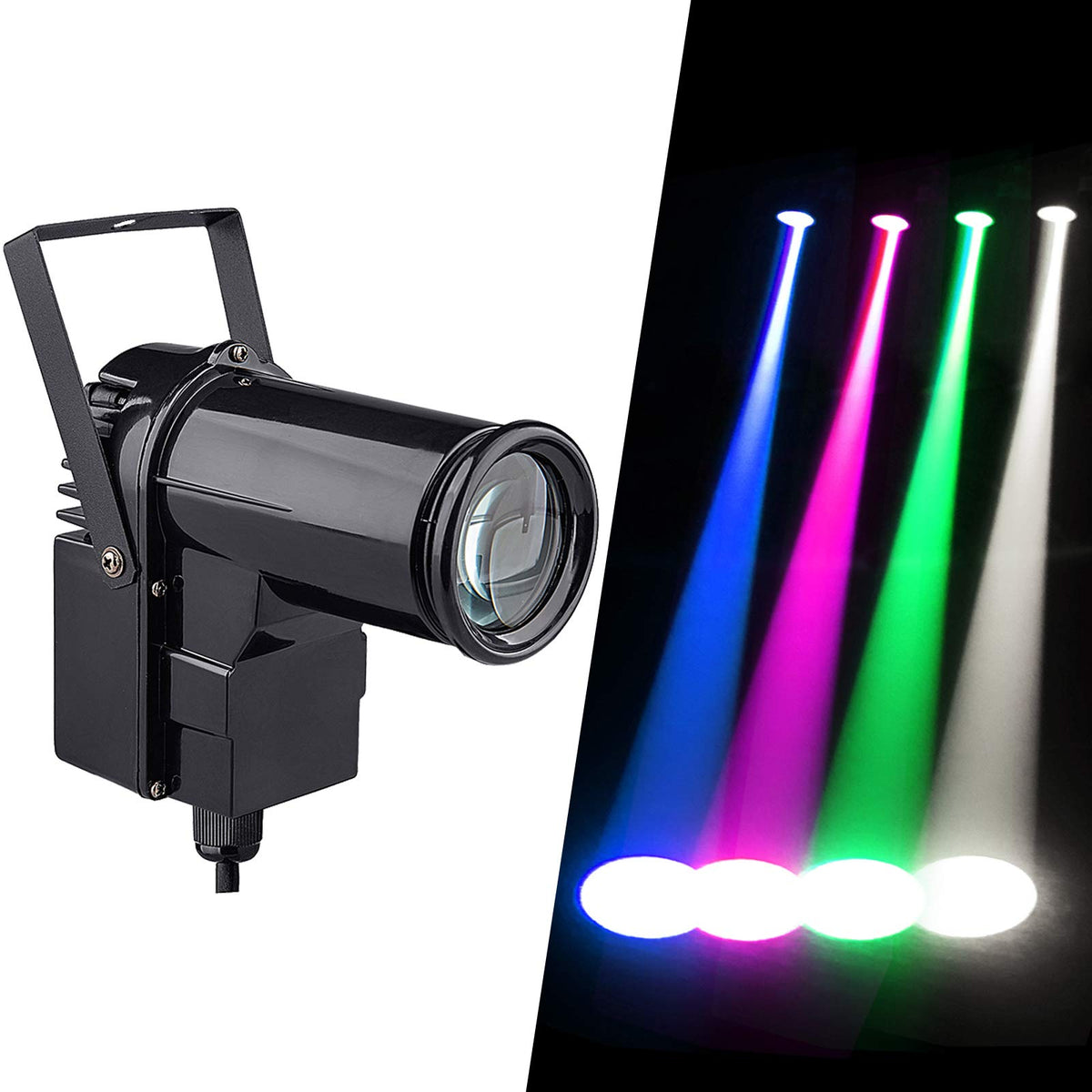 12W Rgbw Disco Ball Lights Mirror Ball Light, Pinpoint Spotlight Disco Spot Lights Dj Ball Pinspot Dmx Led Pin Spotlight