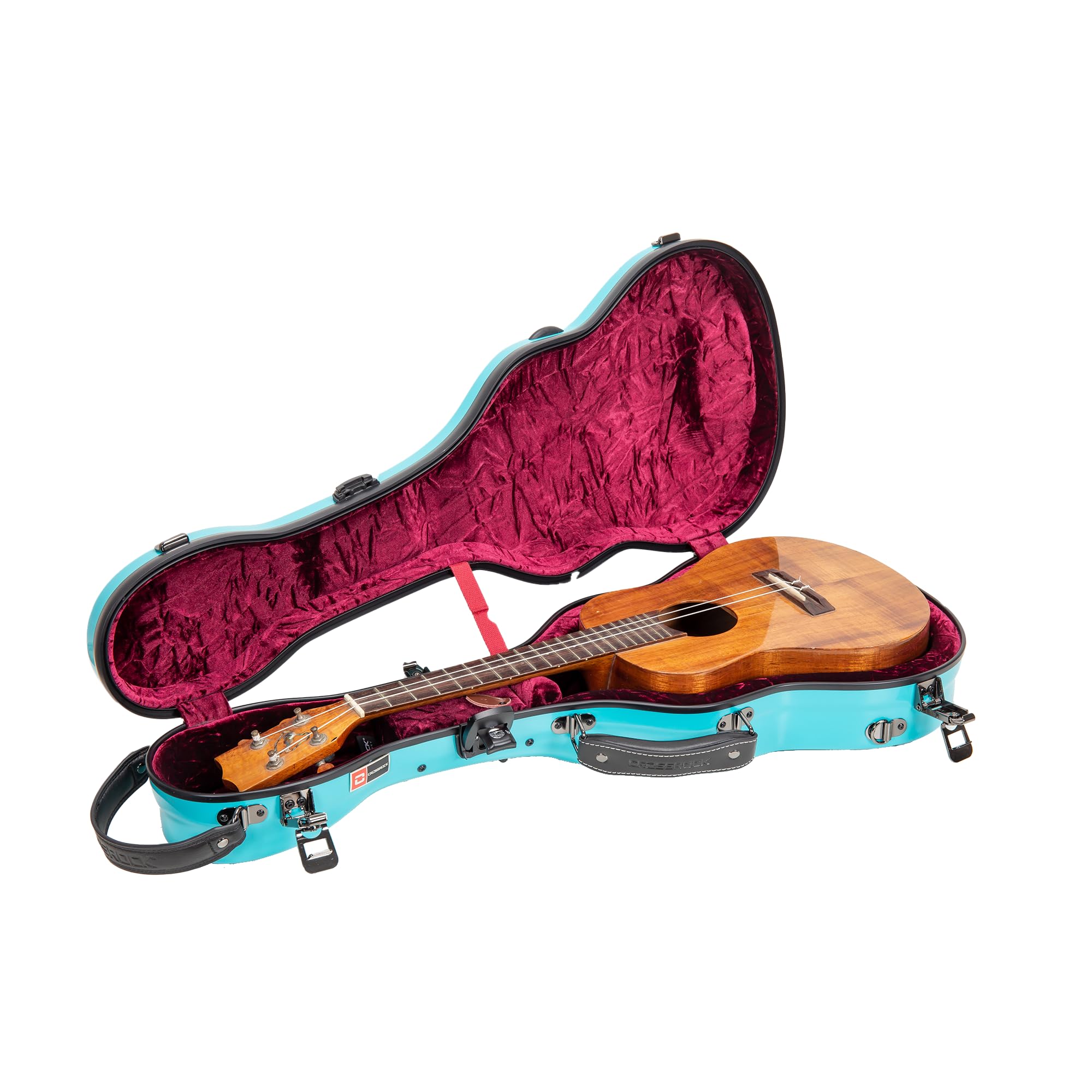 Crossrock Tenor Ukulele Case, Fits Up to 27 Inches | 100% Fiberglass Hardshell with Brand Latches, TSA Lock, Accessory Compartme