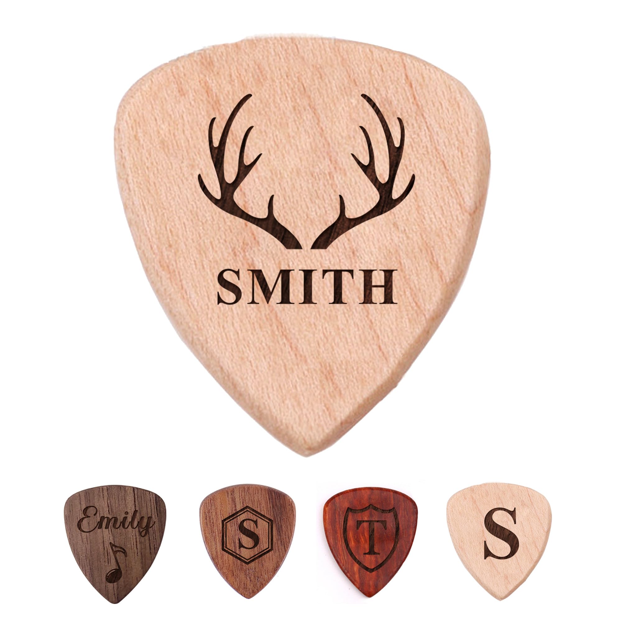 Personalized Guitar Picks Engraved Wooden Guitar Pick Personalized Gifts For Men Him Kids Her Daughter Guitar Plectrums For Birt