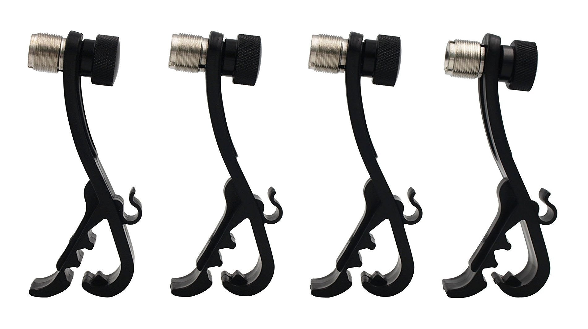 Boseen Shockproof Drum Rim Microphone Clip for Microphone Clamps Holder with Groove Gear(Pack of 4)