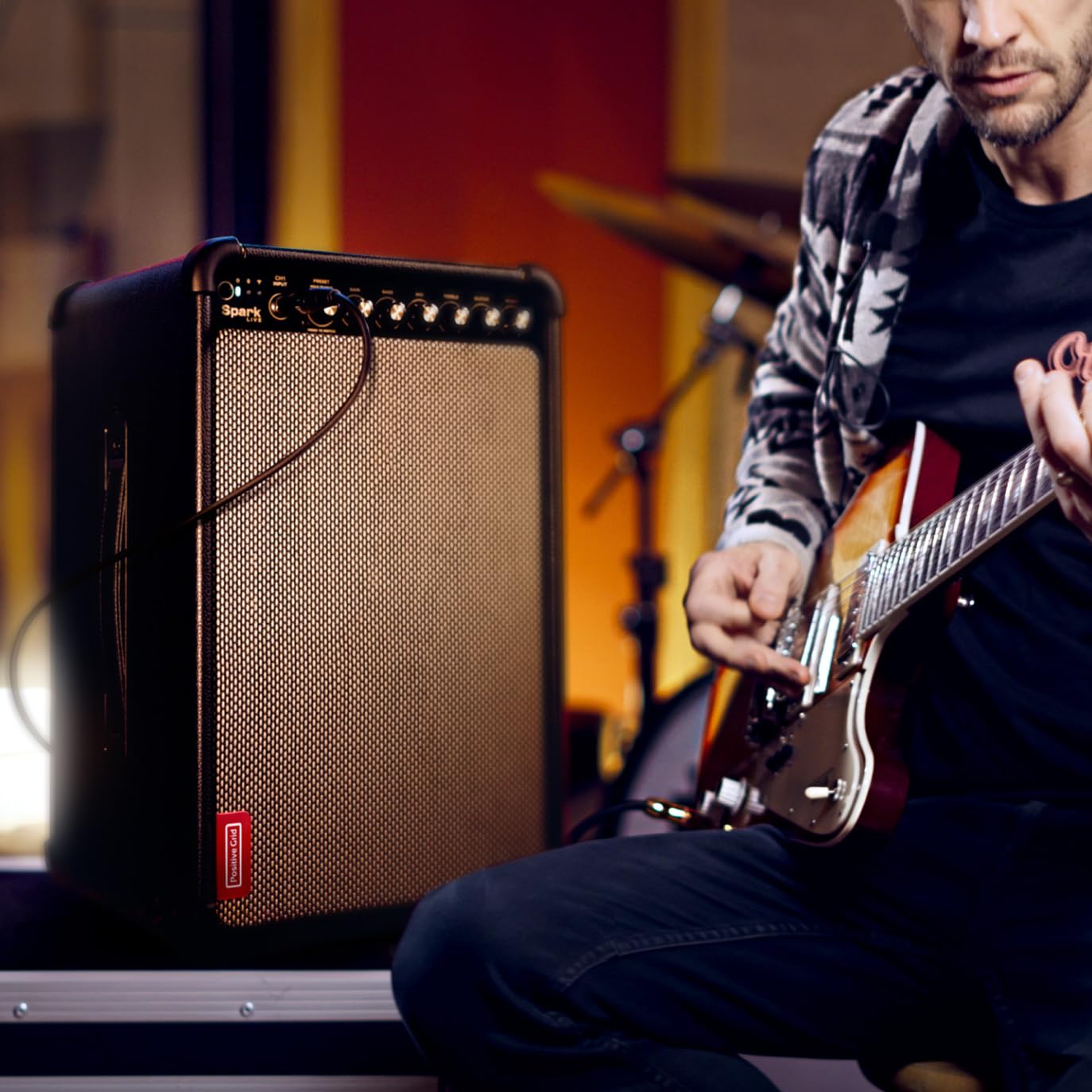 Positive Grid Spark Live Smart Guitar Amp, Multi-Channel PA System & Bluetooth Speaker All-in-One for Guitar, Bass, Vocals, Keyb