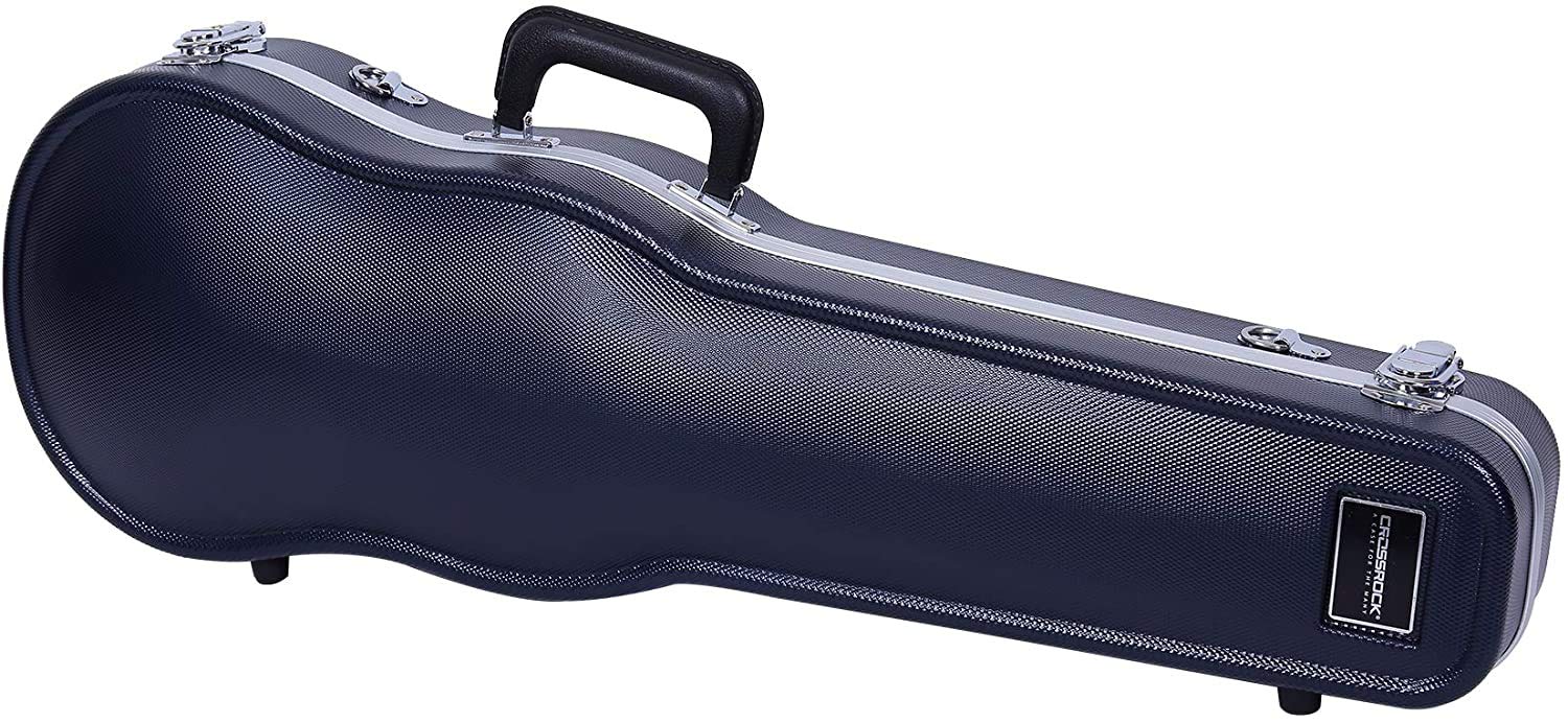 Crossrock, ABS Molded Case-1/4Size Violin Hard Shell Case, Blue (CRA860SVQBL)