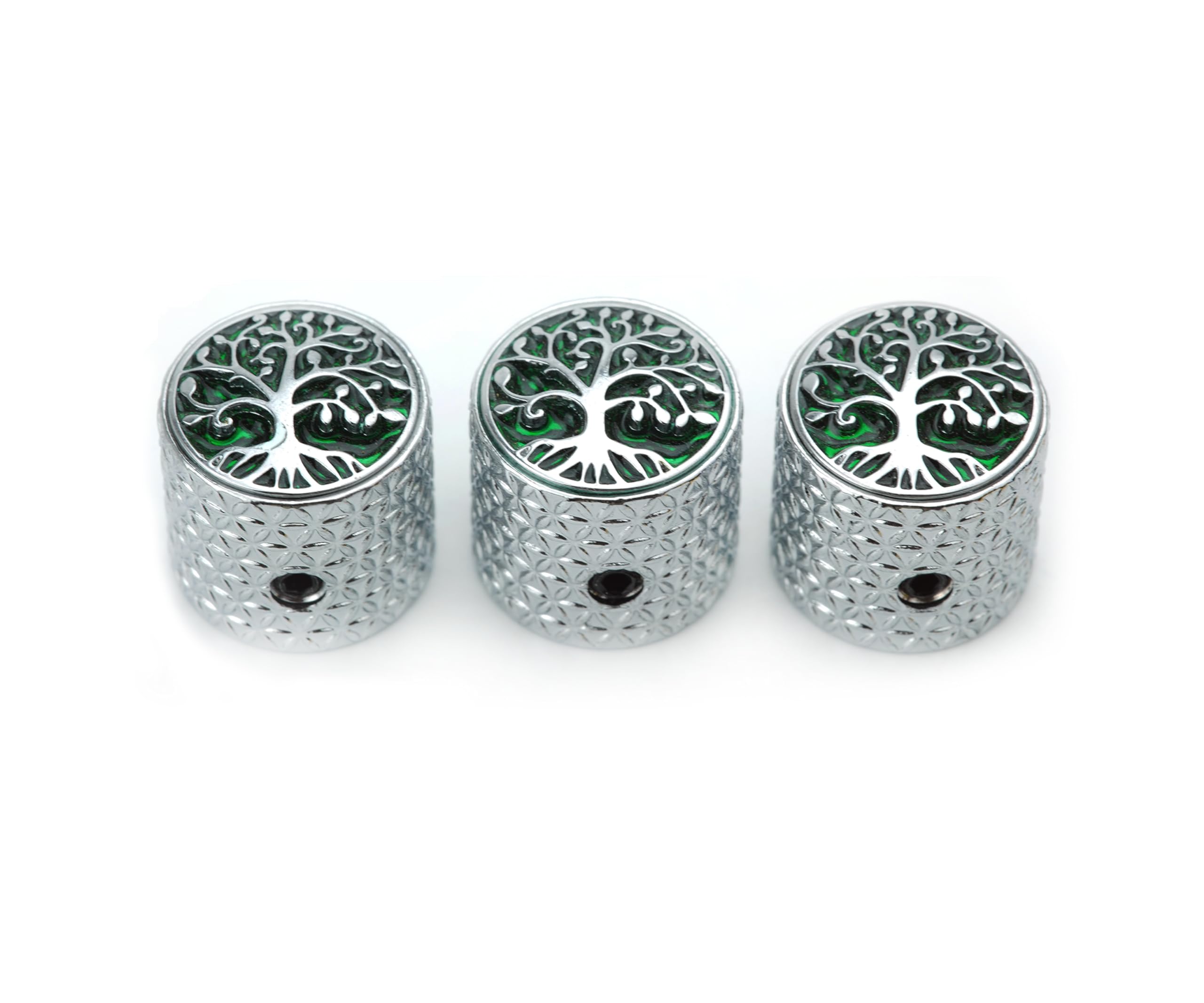 Guyker Guitar Bass Potentiometer Control Knobs with 6mm Dia. Shaft Pots - 3PCS Zinc Alloy Dome Speed Tone Volume Switch Knob wit