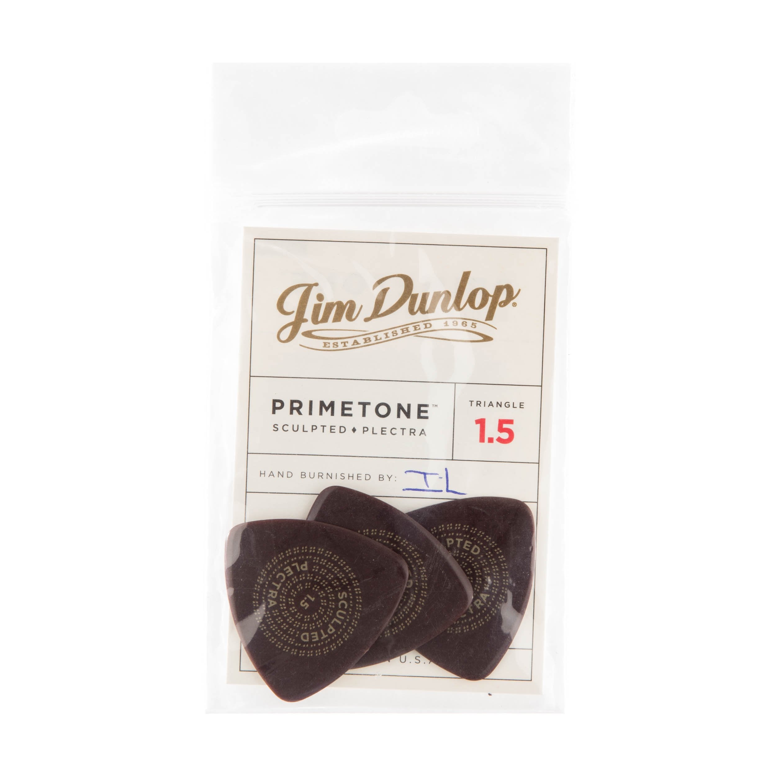 Jim Dunlop Primetone Triangle Smooth 1.5mm Guitar Picks - 3 Pack