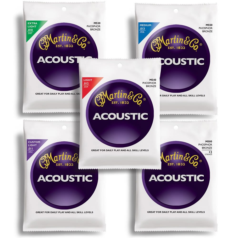 C.F. Martin & Co. M550 Phosphor Bronze Acoustic Guitar Strings, Medium