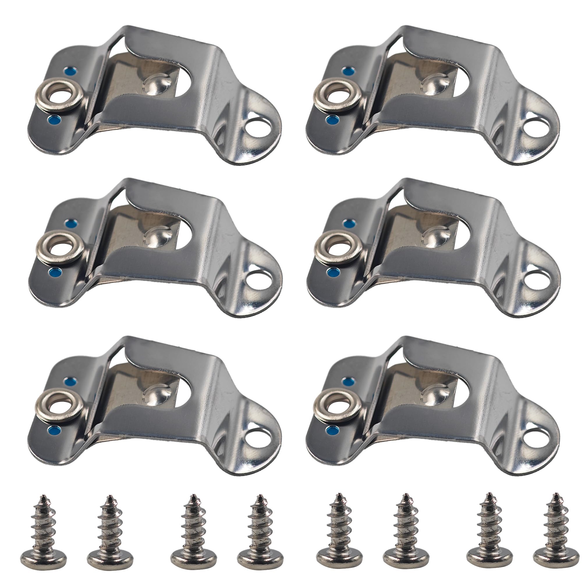 AUXBC 6Pcs Microphone Holders - Heavy Duty Mic Hanger Clips with Mounting Screws for Handheld CB Radio Microphones, Compatible w