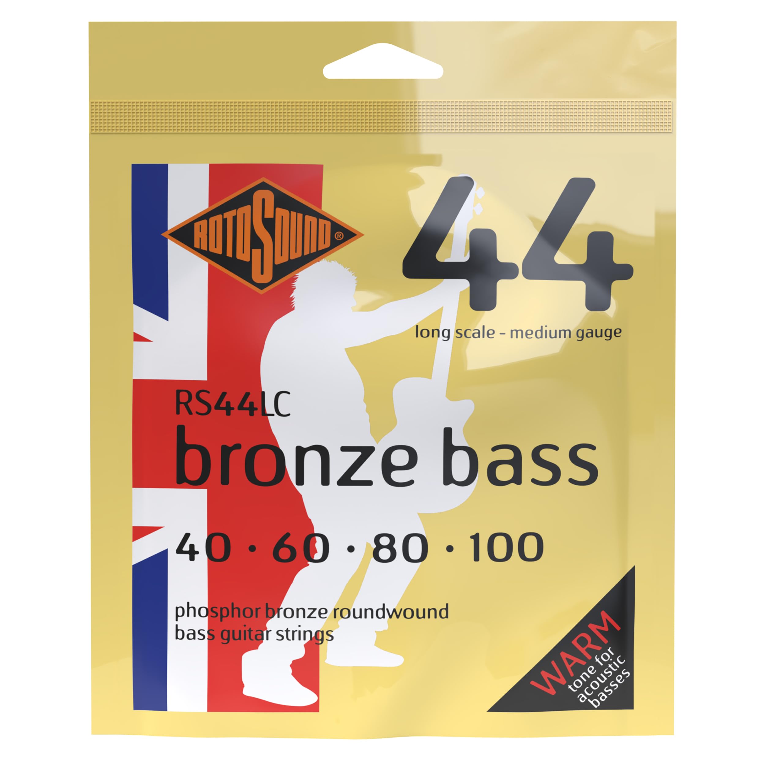 Rotosound Rs44Lc Phosphor Bronze Bass Guitar Strings (40 60 80 100)