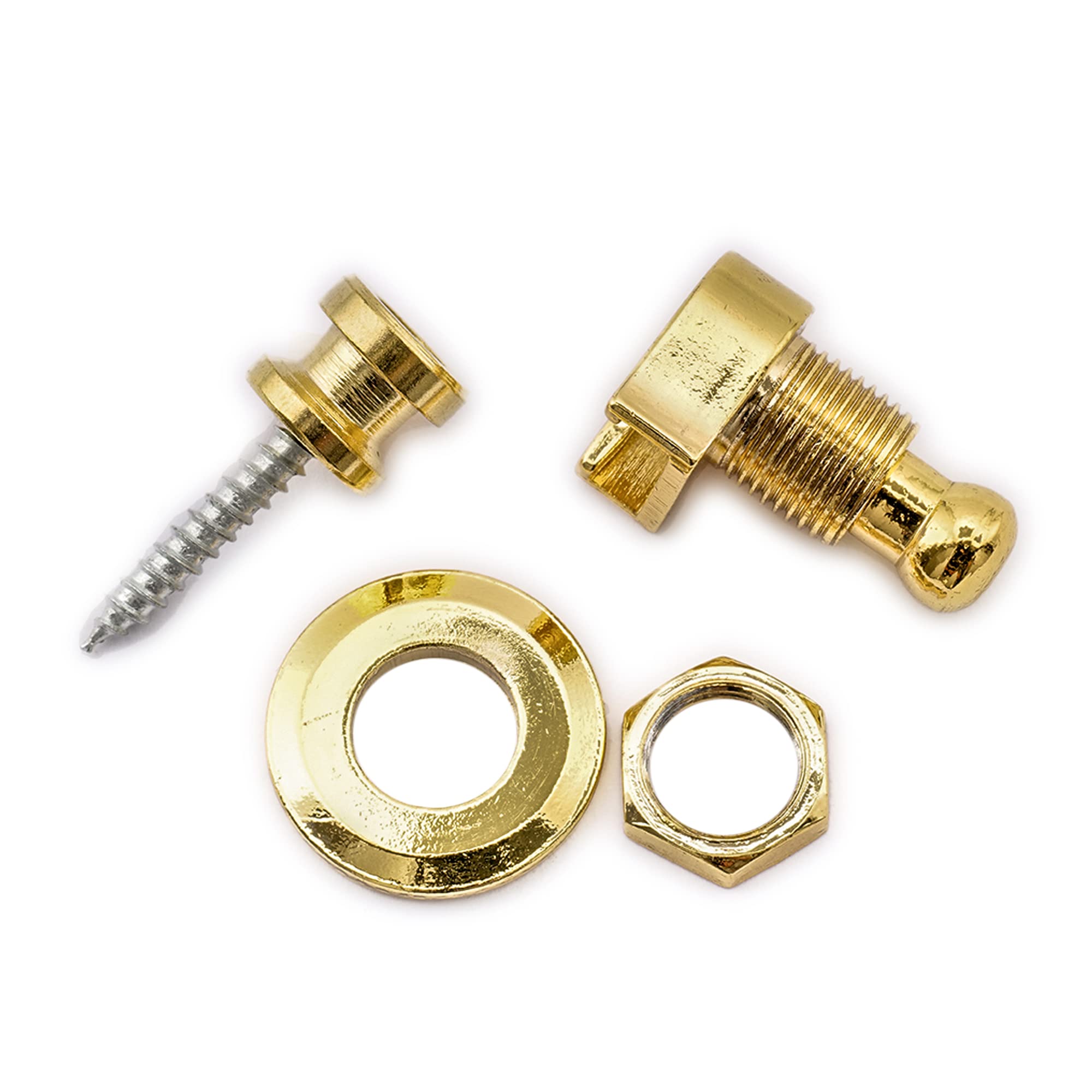 Musiclily Guitar Bass Schaller-Style Security Straplocks Round Head Lock Strap Pins and buttons Straplocks System for Fender Ele