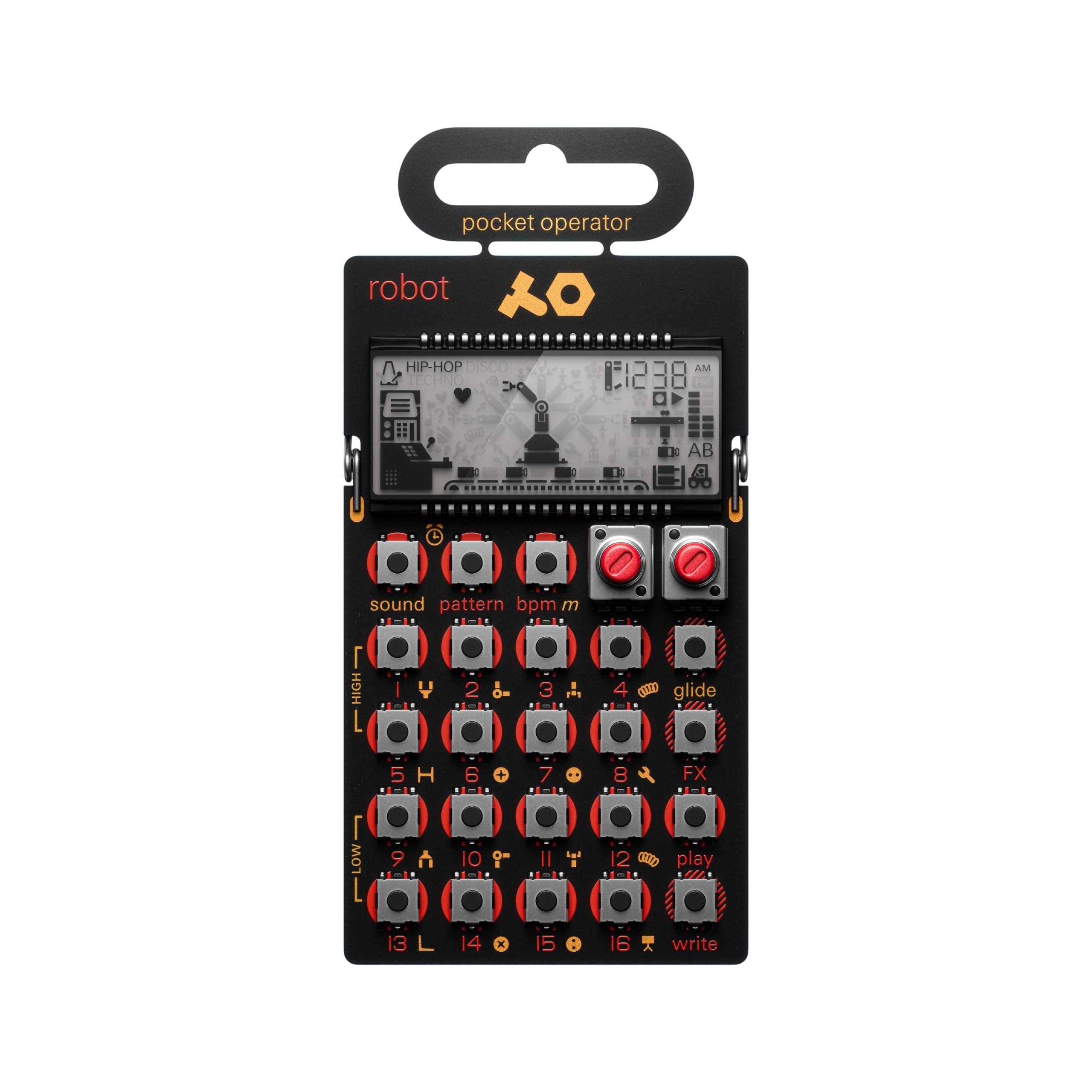 Teenage Engineering Pocket Operator Po-28 Robot, Live Synthesizer And Sequencer, With Parameter Locks, Glide Control And Punch-I