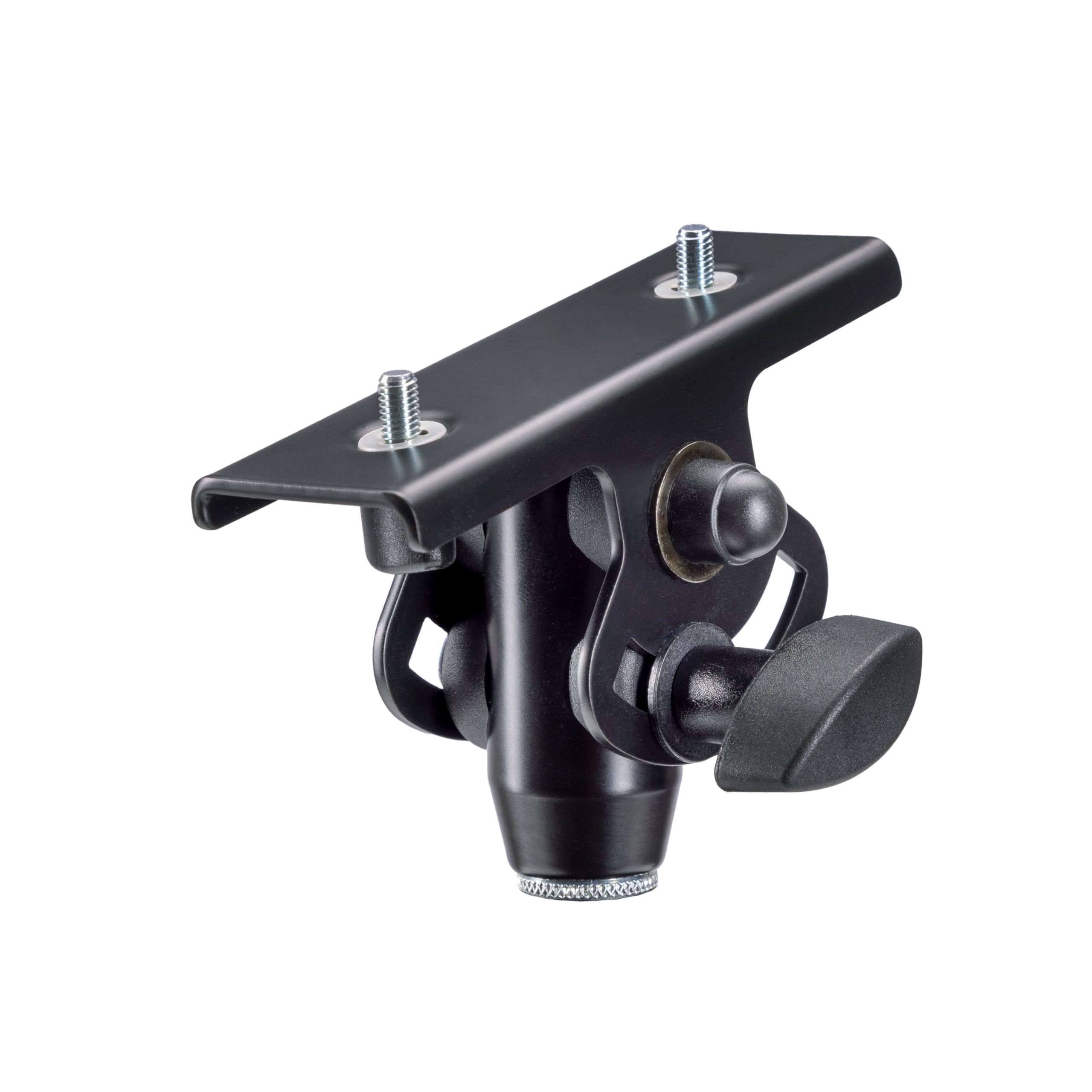 K&M 19400 Microphone Bar Adapter and Stands, Designed for Yahama MG Mixer, STAGEPAS BT, MSP3A Monitoring Speakers, Black Steel, 