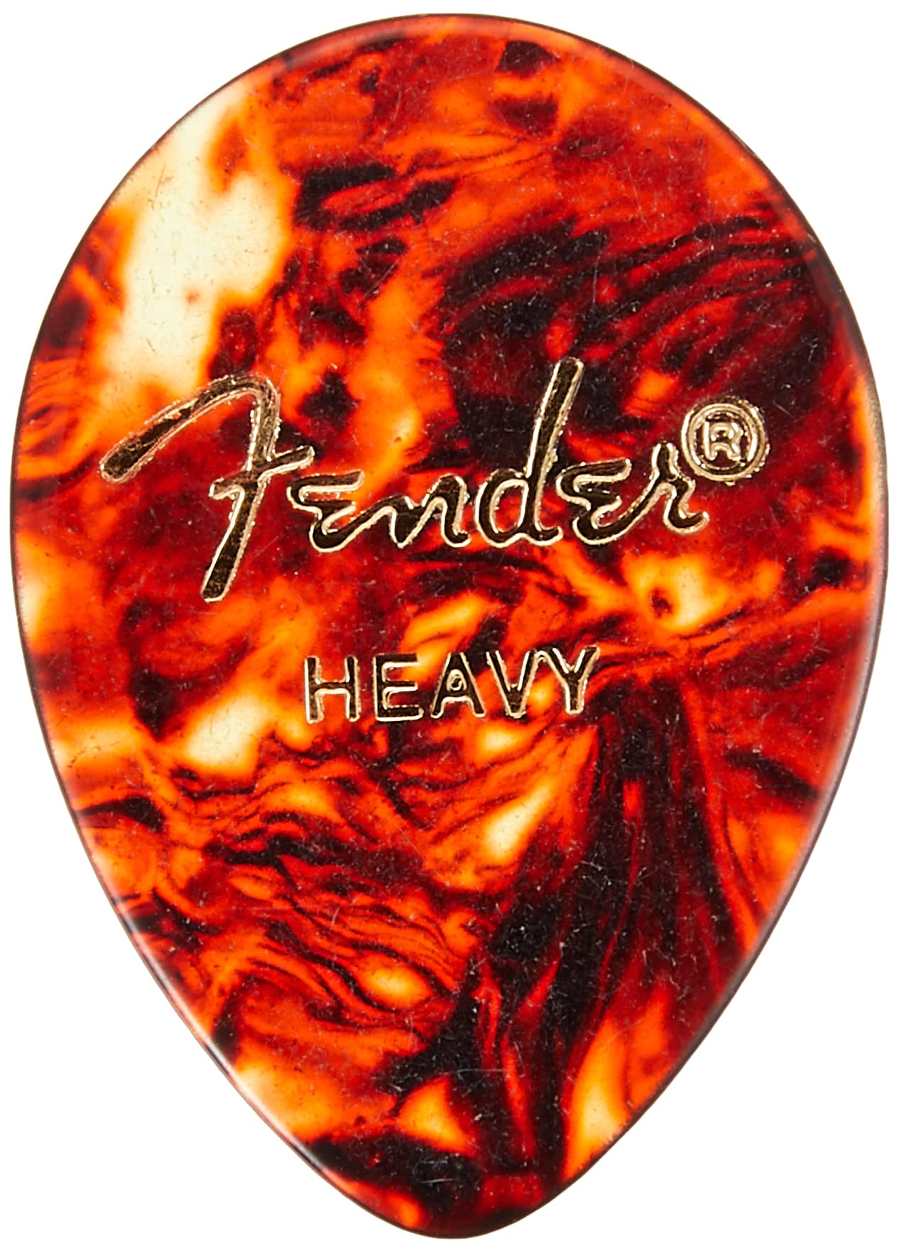 Fender Classic Celluloid Guitar Picks 354 Shape, Guitar Accessories, Tortoise Shell, Heavy, 12-Pack