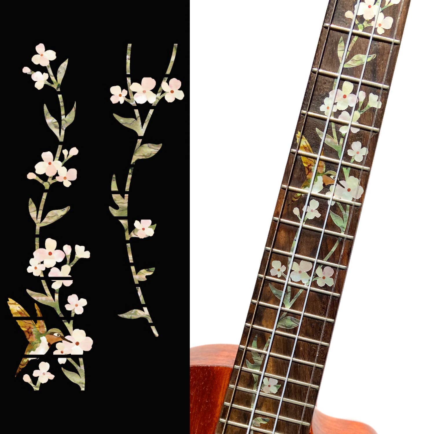 Tree Of Life w/Hummingbird - Fret Markers for Tenor Ukuleles