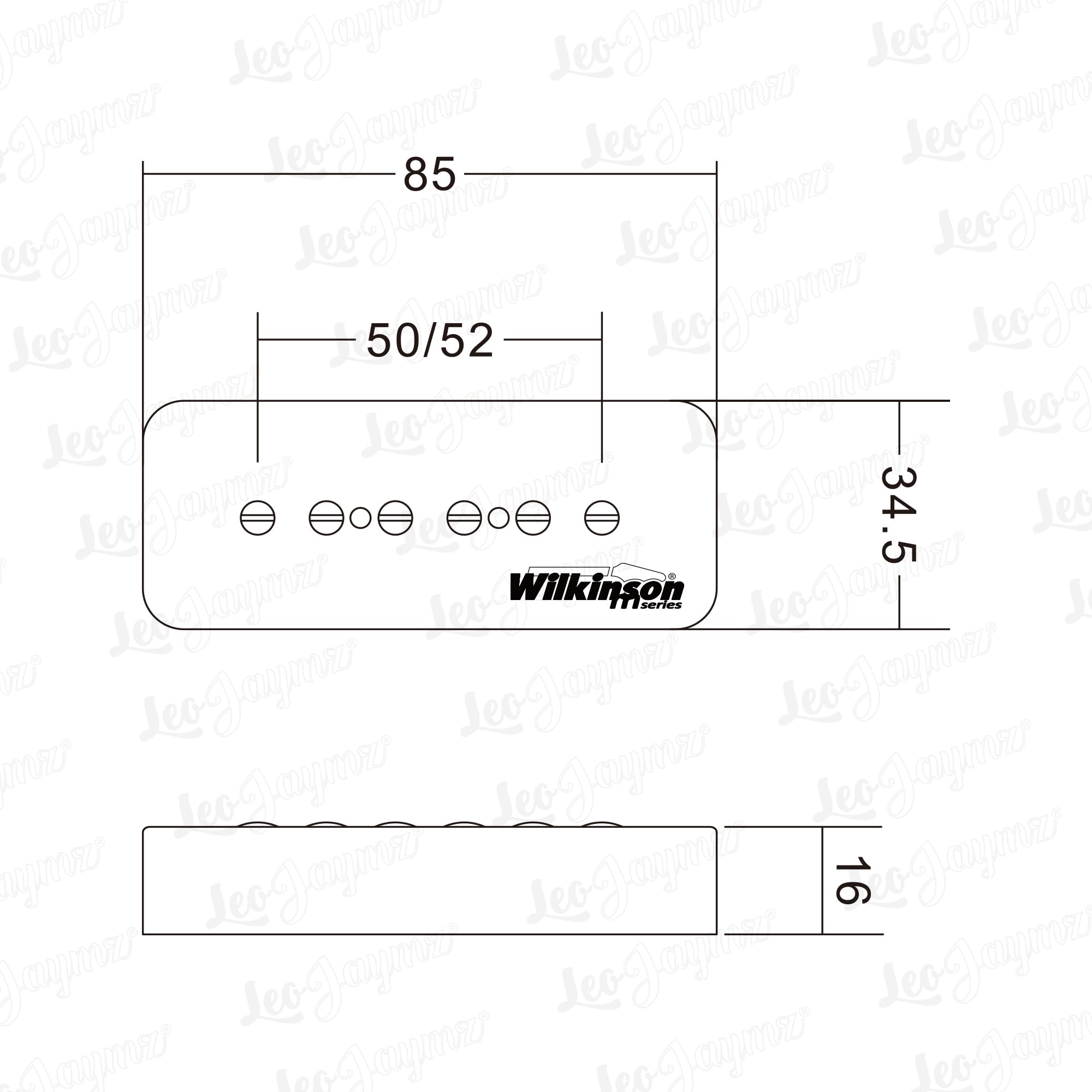 Wilkinson M series WO90 Ceramic Single Coil Pickups,Neck Bridge P-90 Pickups Set for Les Paul SG LP Style Electric Guitar Parts